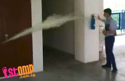 CONCERN OVER VIDEO ON ABUSE OF FIRE EXTINGUISHERS