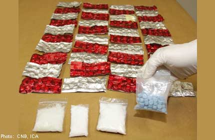 Border officers seize drugs hidden in car