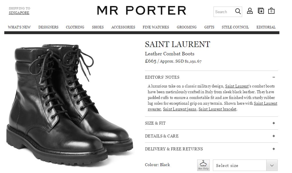 saint laurent combat boots mens