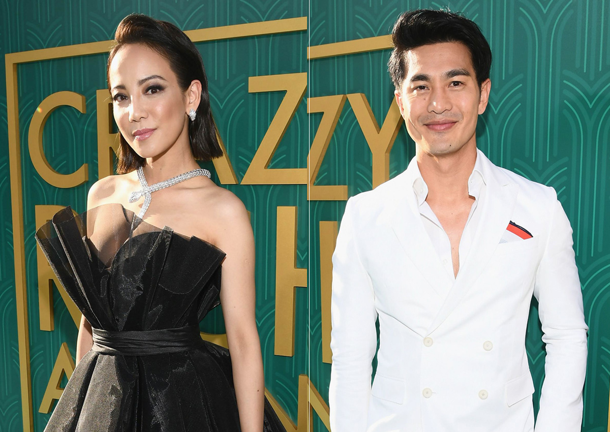Singapore actors Fiona Xie, Pierre Png work the Crazy Rich Asians red