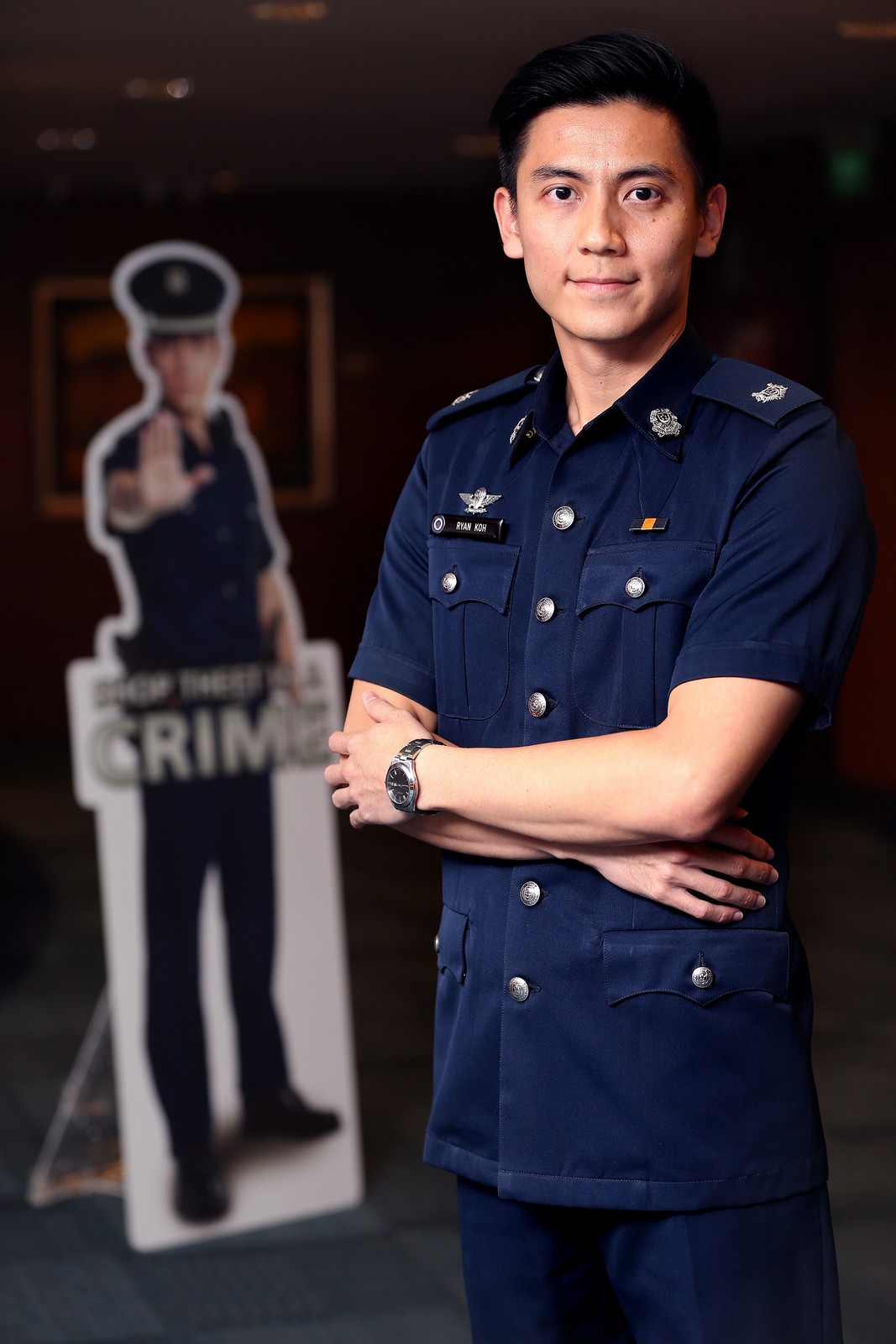 Image result for singapore cardboard policeman