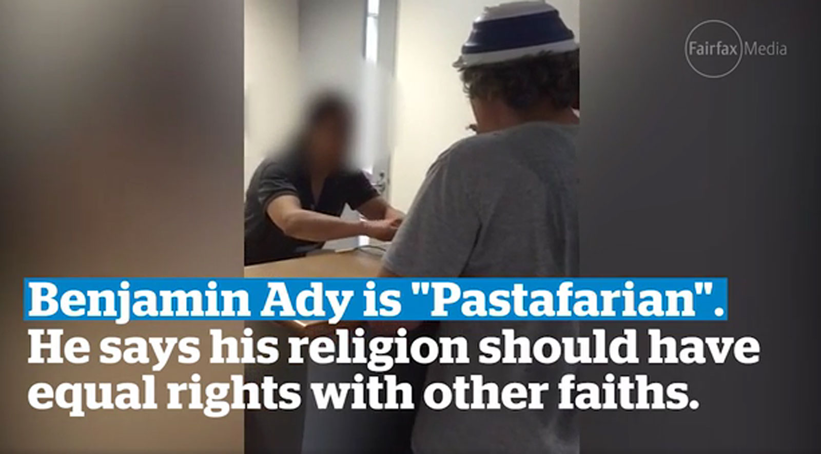 Singaporean of 'Pastafarian' faith wears strainer for driving license