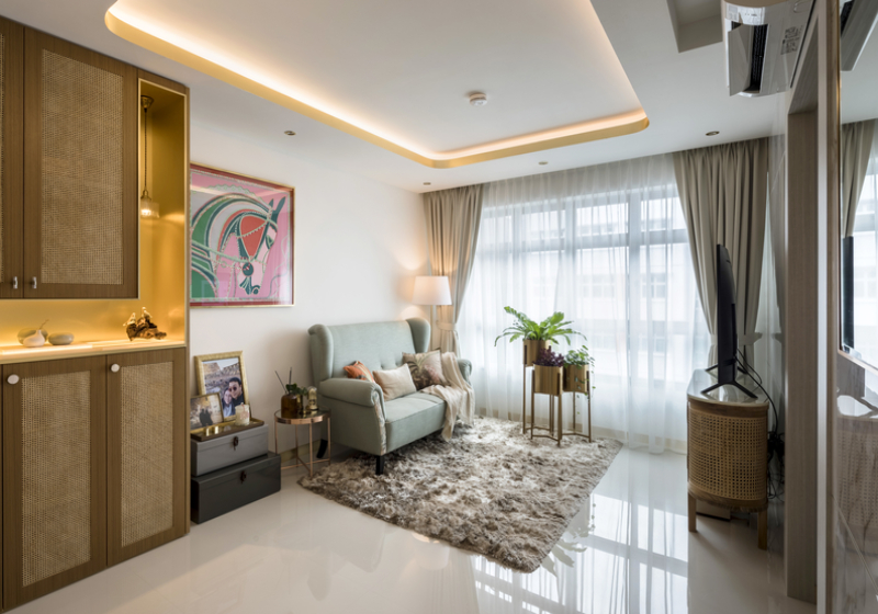 House Tour A White And Gold 3 Room Hdb Apartment In