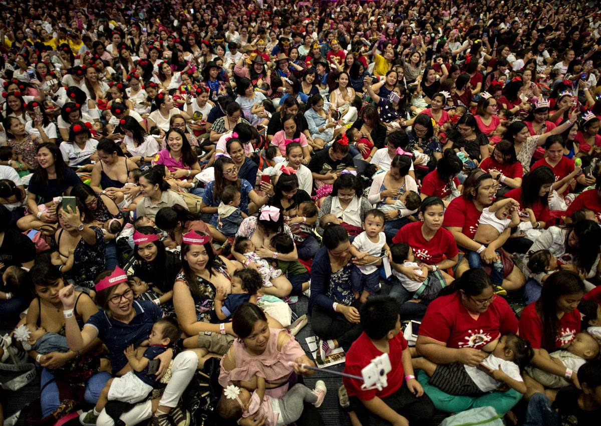 Hundreds of Philippine mums in show of support for breastfeeding, Asia