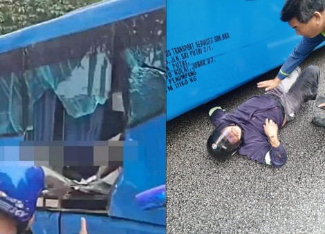 5-vehicle collision on BKE: Man reportedly slams into bus window after jumping from motorbike to dodge car