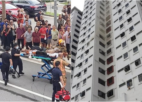 Fire breaks out at Chinatown flat, 68-year-old man taken to hospital