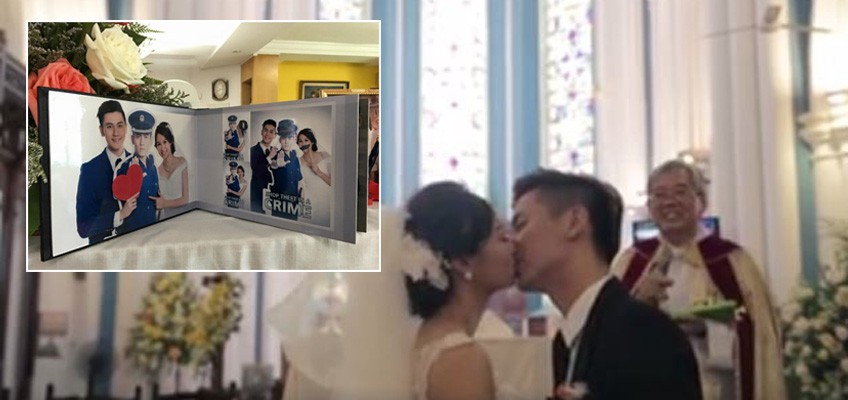 Video: 'Yan dao' cop sings love song to his bride at their wedding