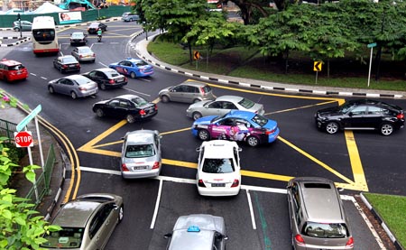 Singapore  Accident Picture on Cars Heading To Bukit Timah Road  One Of The Top 10 Most Accident