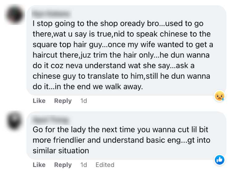 Man calls out Admiralty barber who allegedly turned him away because he ‘couldn’t speak Chinese’, Singapore News