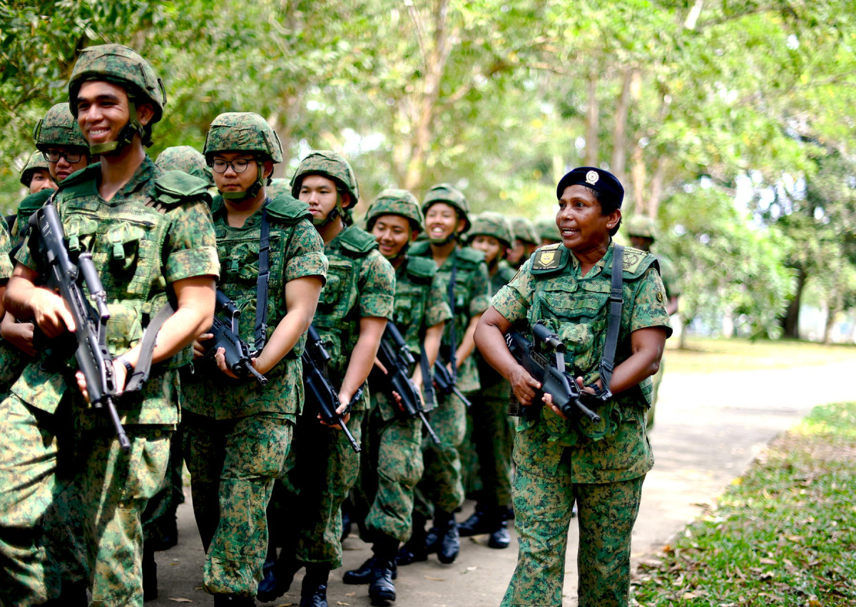 This 61-year-old granny's whipping recruits into shape in NS, Singapore ...