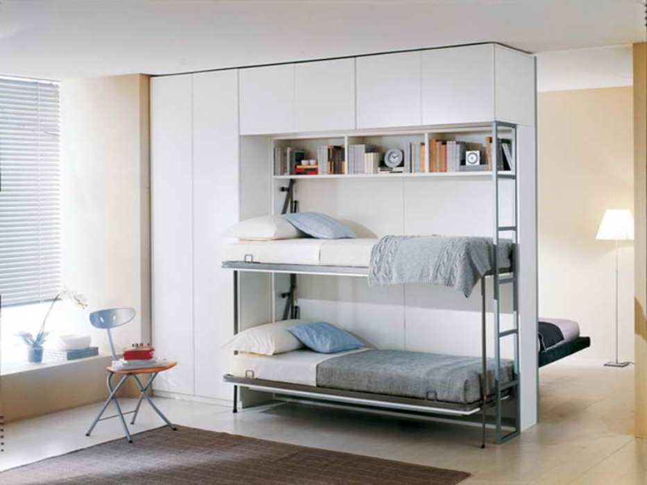 space saving double deck bed