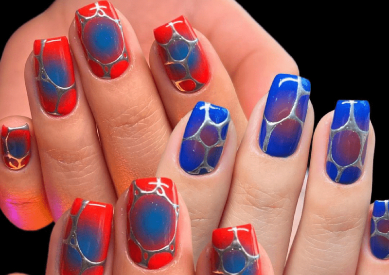 Buy Spider-man Acrylic Glue on Nails Set of Ten Online in India - Etsy