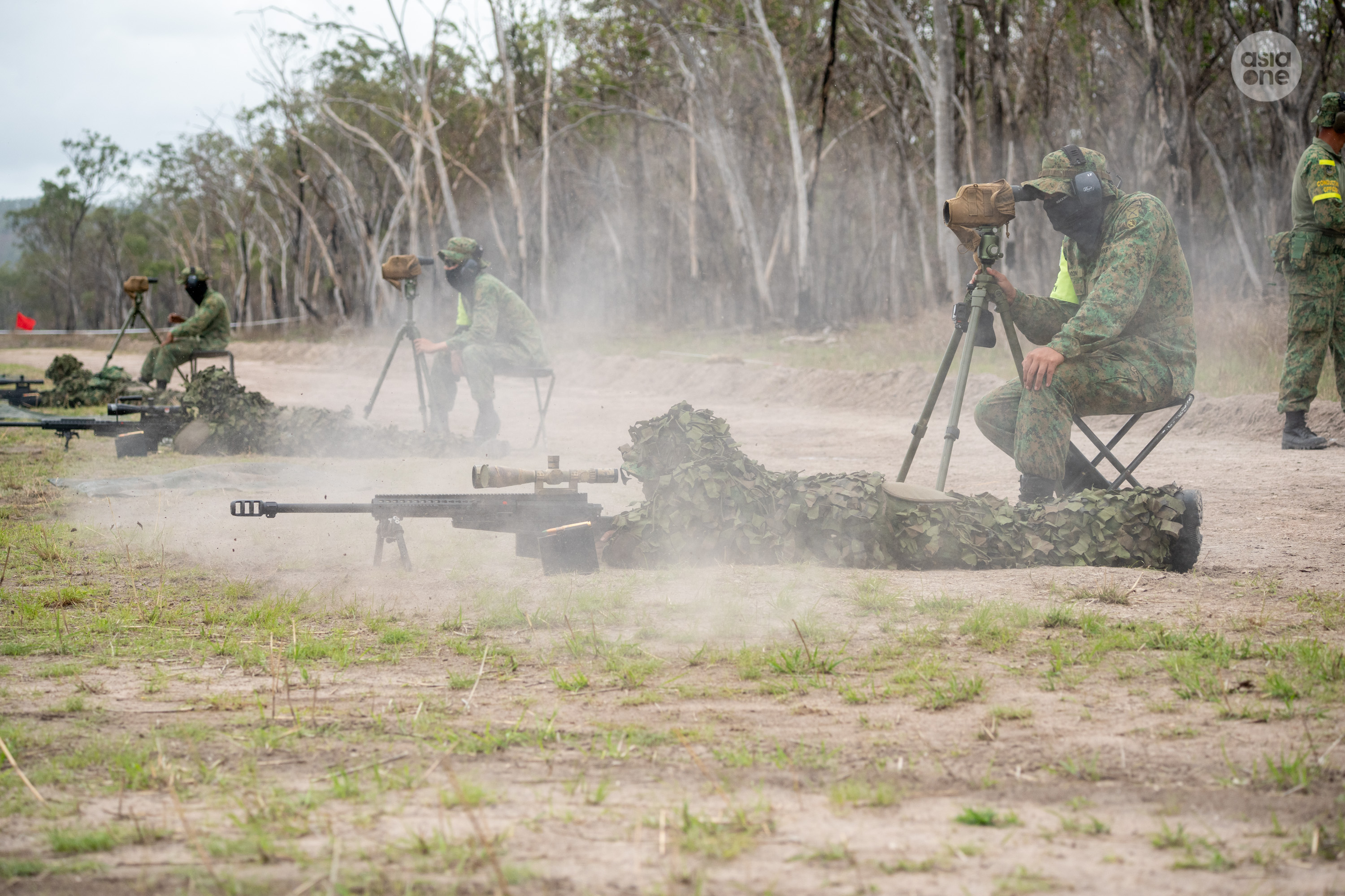 MSG Chin Shi Lee using the AX 50 sniper during a live firing at Mulpha Axis on Friday (Oct 23). 