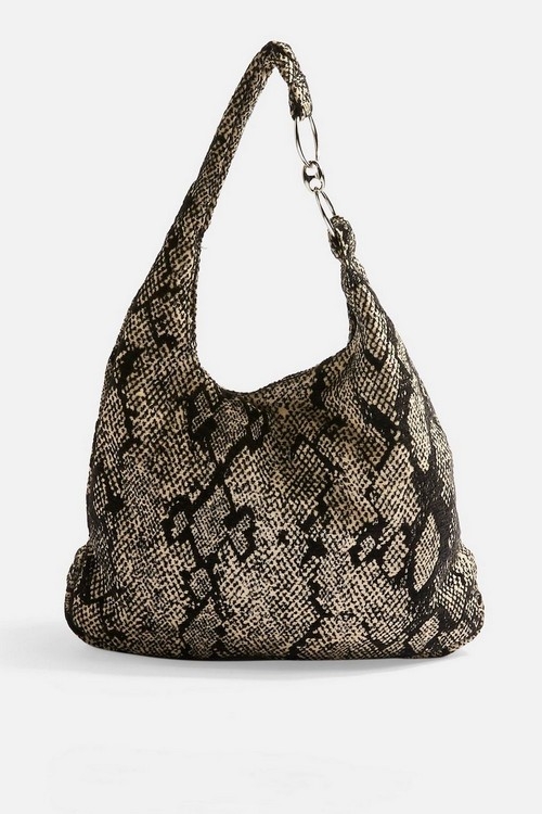 Topshop zambia snake slouch tote bag