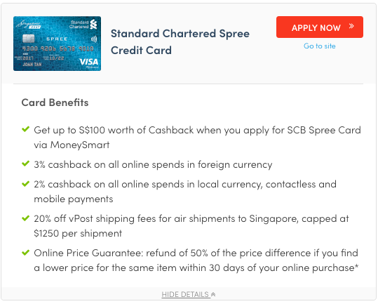Standard Chartered Spree Credit Card