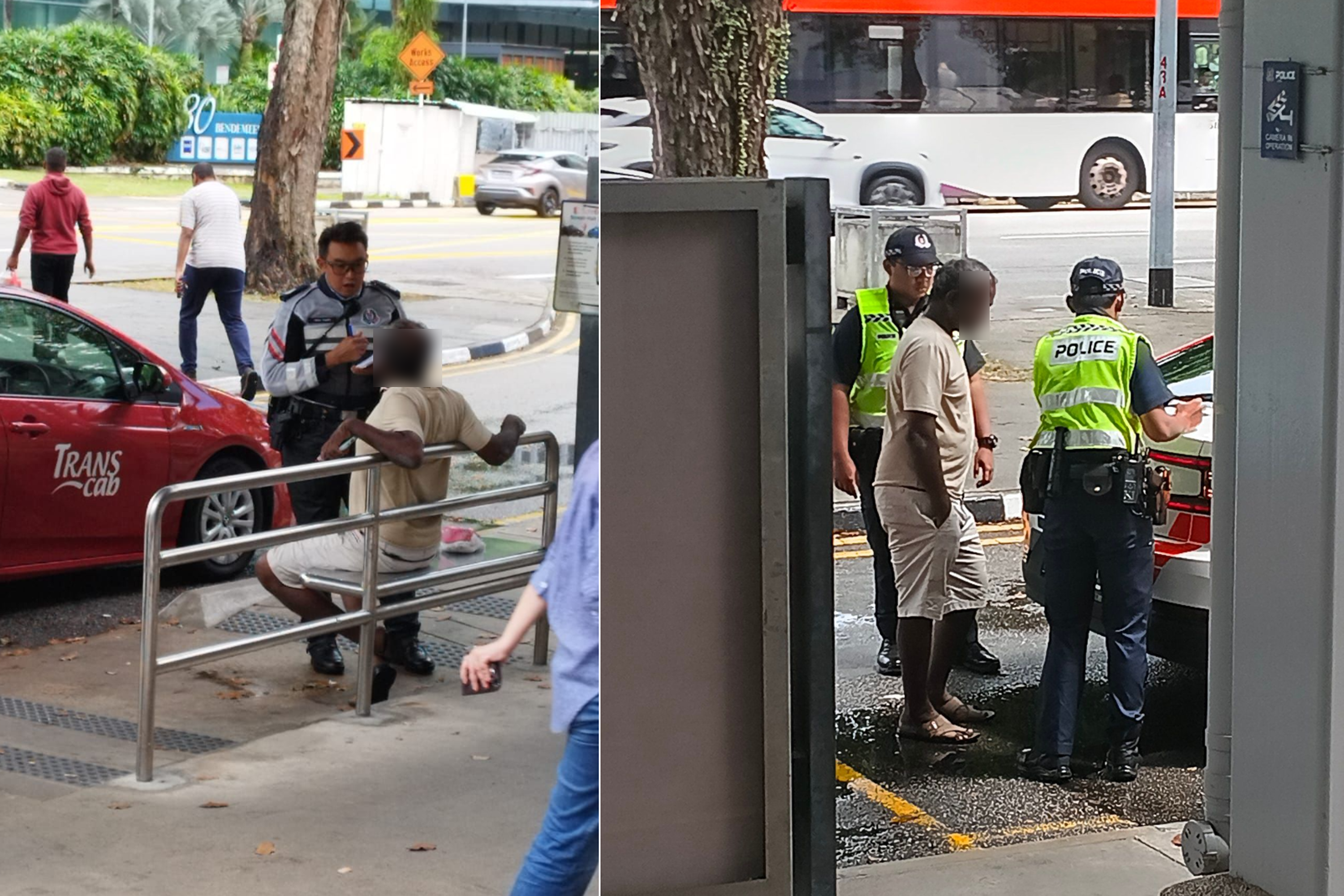 The 53-year-old Indian national was seen being questioned by an attending Traffic Police officer before he was later arrested for suspected drink driving.