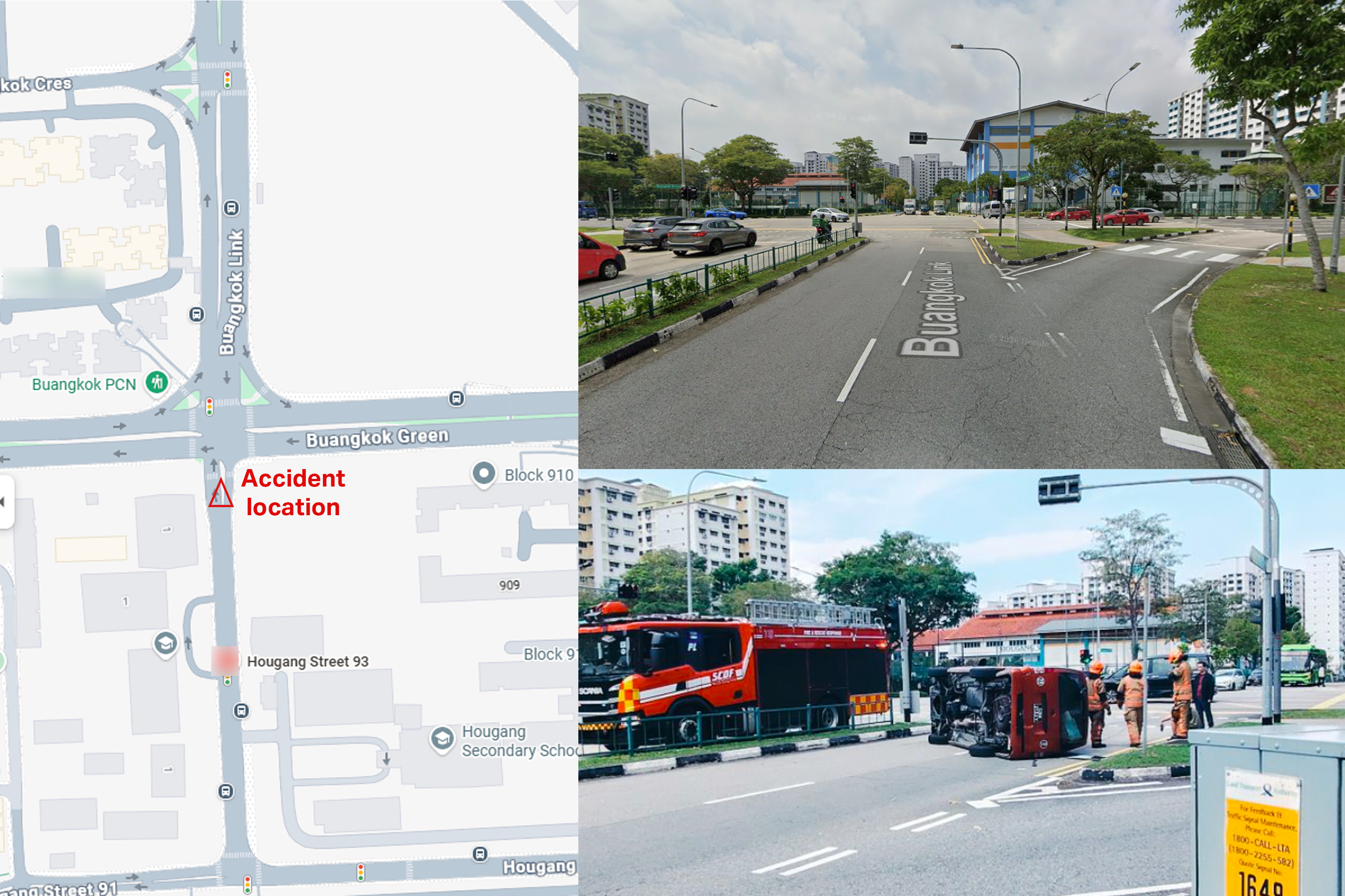Map showing where the accident happened.