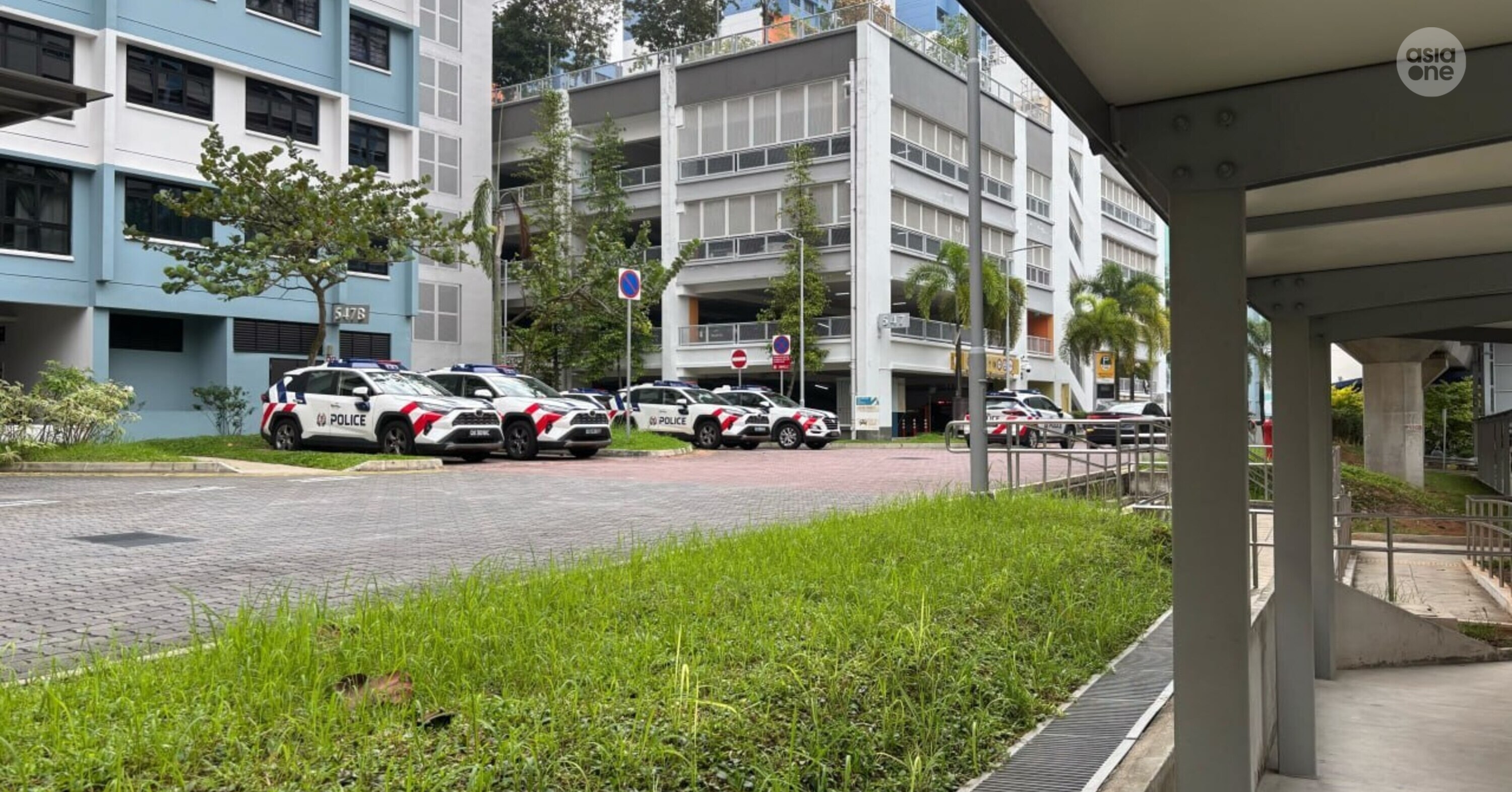 Significant police presence around Segar LRT station.