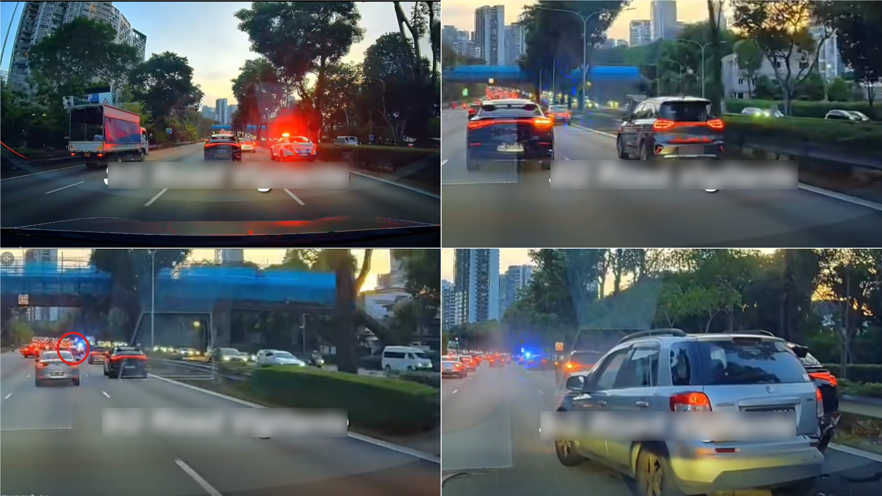 Scene breakdown showing moments leading up to the five-vehicle pileup along CTE on Friday (April 17) evening.
