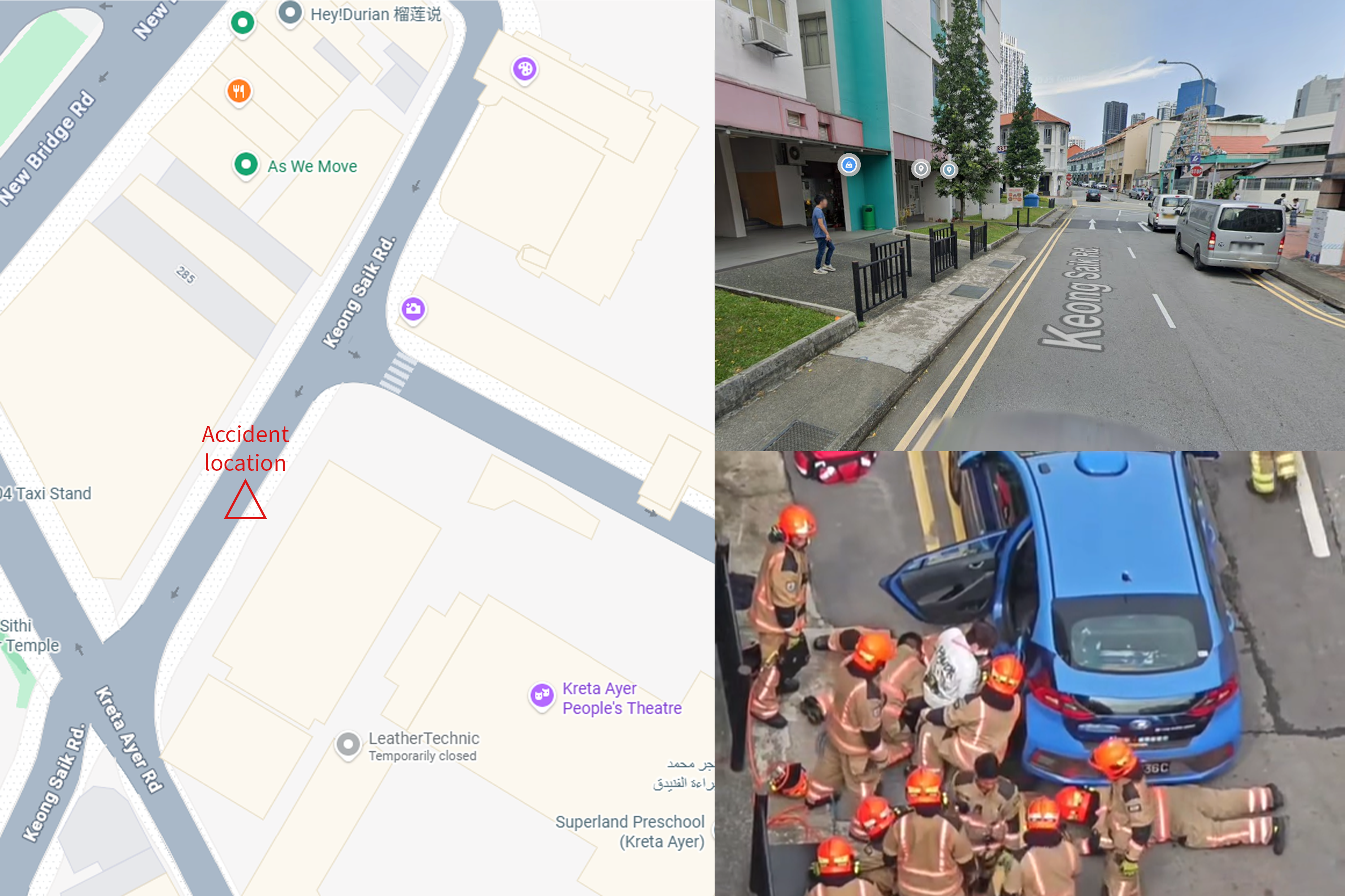 Map showing where the accident happened on June 10.