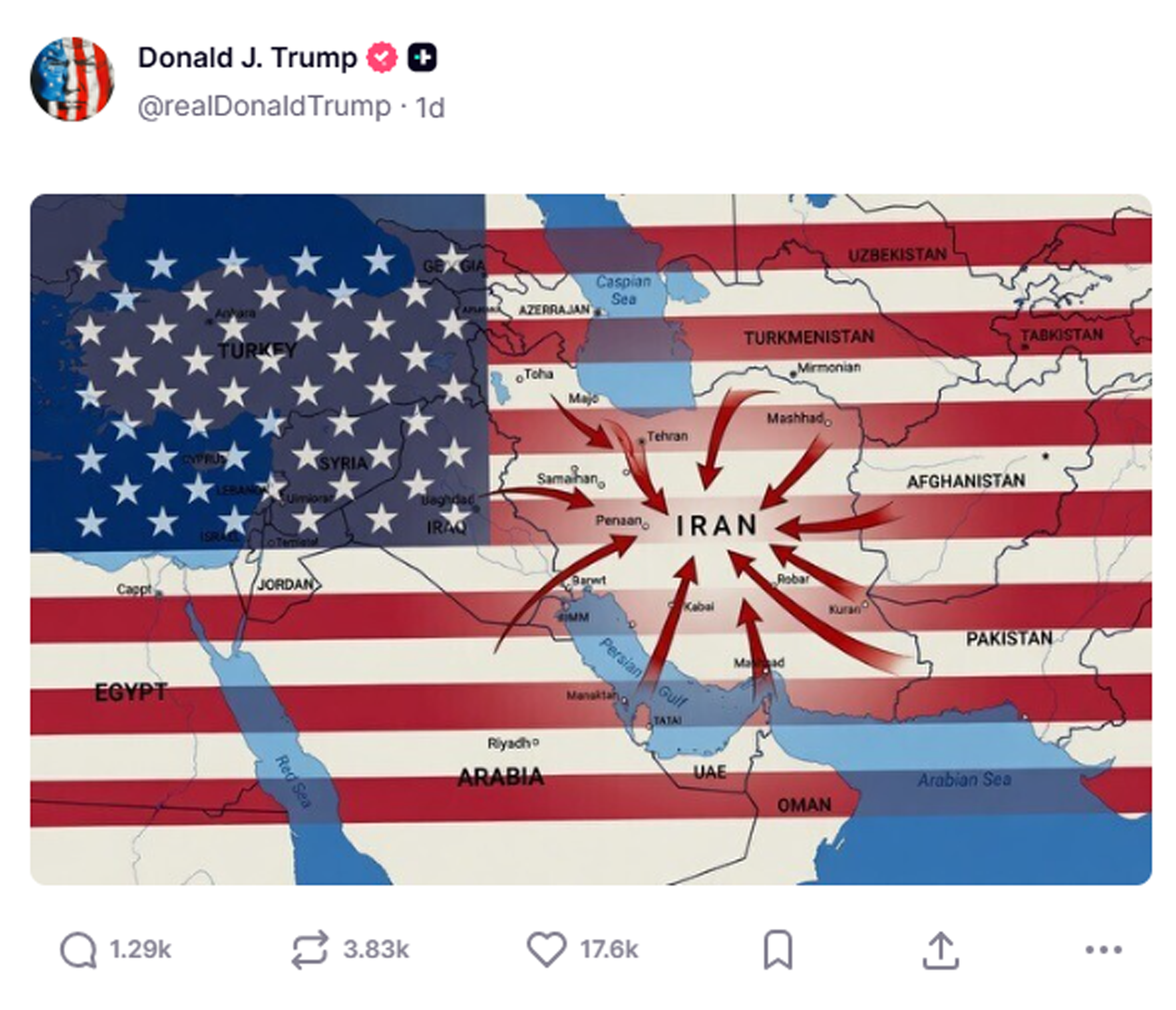 Truth Social post by US President Donald Trump on May 18.