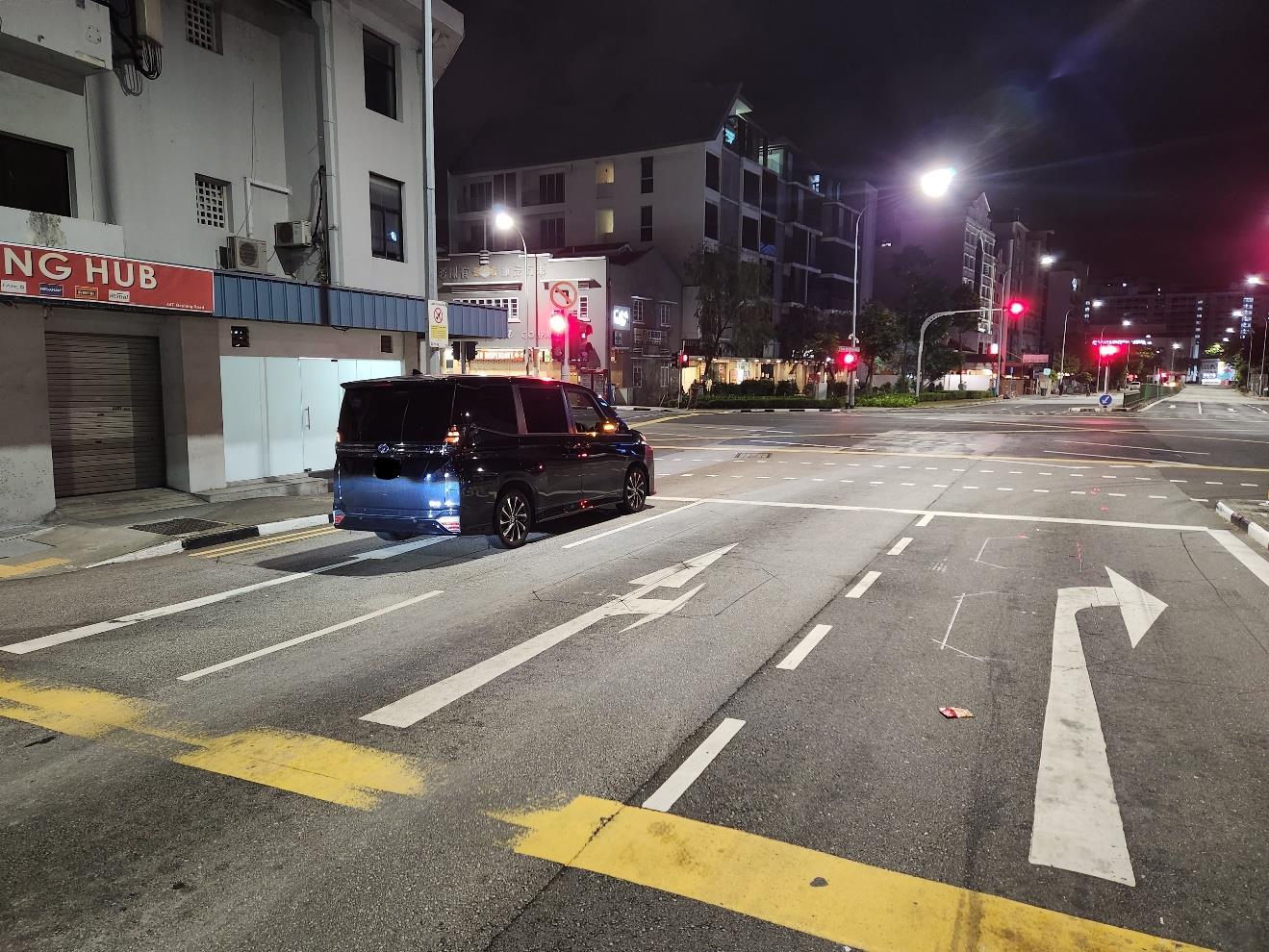 The car belonging to a 21-year-old man, who had left his car in a stationary position along Lorong 33 Geylang. He had allegedly consumed alcohol before driving and later fell asleep behind the wheel.