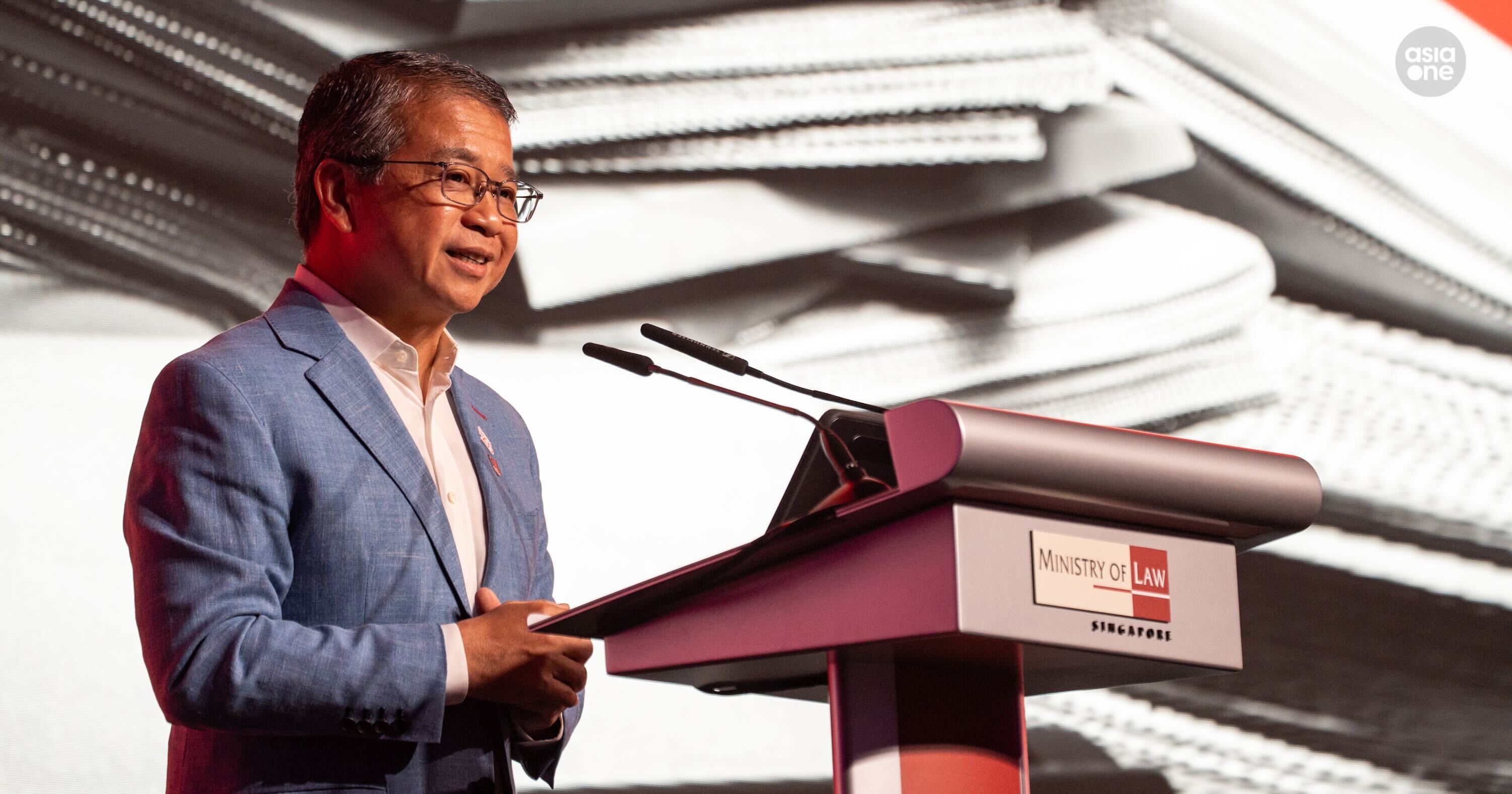 Minister for Law Edwin Tong sharing his vision and priorities for the legal industry in his keynote address.