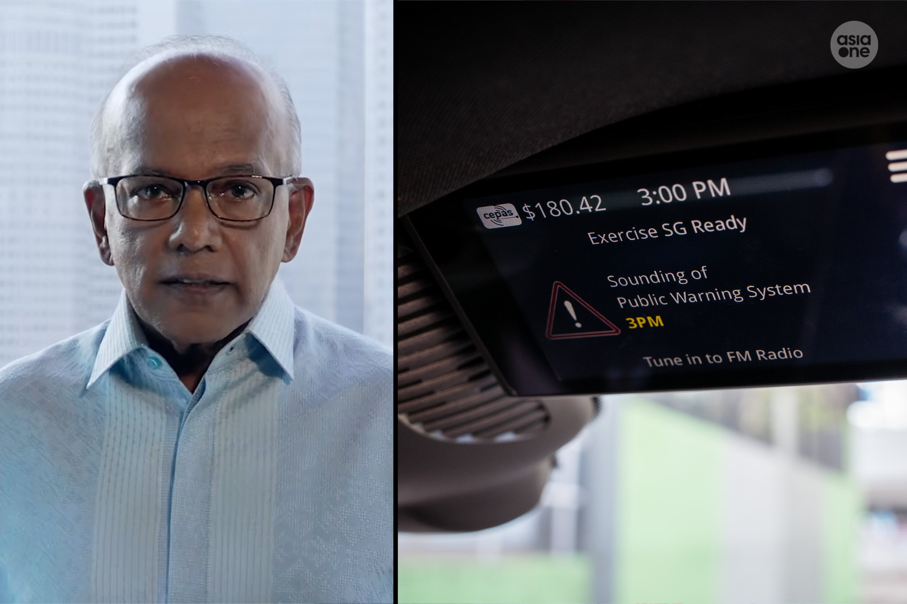 Broadcast Alert Messages were sent via the ERP 2.0 on-board unit (OBU) from 2.45pm on Sunday (Feb 1). Following the signal, the Total Defence message read by Coordinating Minister for National Security K Shanmugam was broadcast across all local radio stations and free-to-air television.