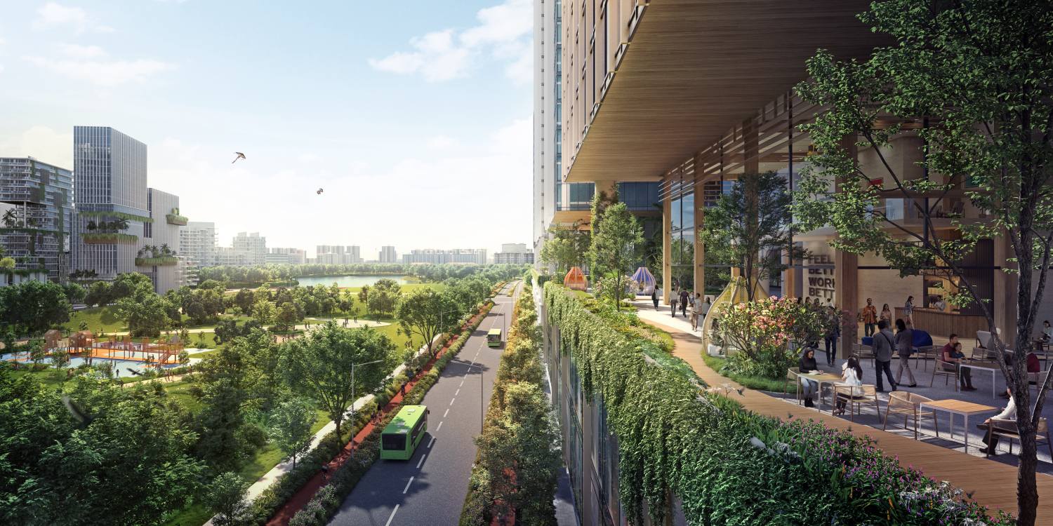Artist’s impression of the new precinct in Jurong Lake District.