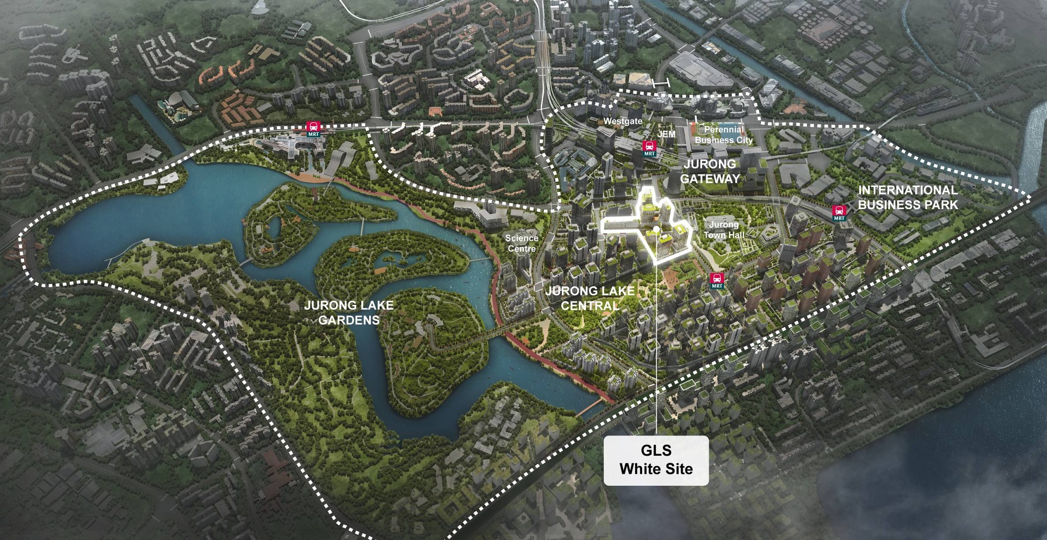 Location of the GLS white site in Jurong Lake District.