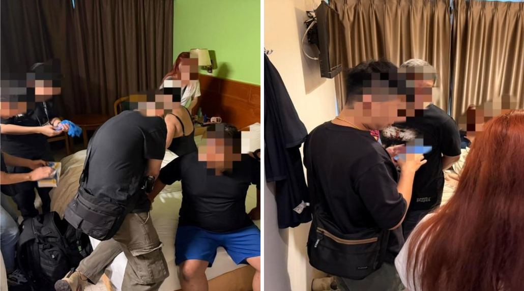 Anti-drug operation in Geylang.