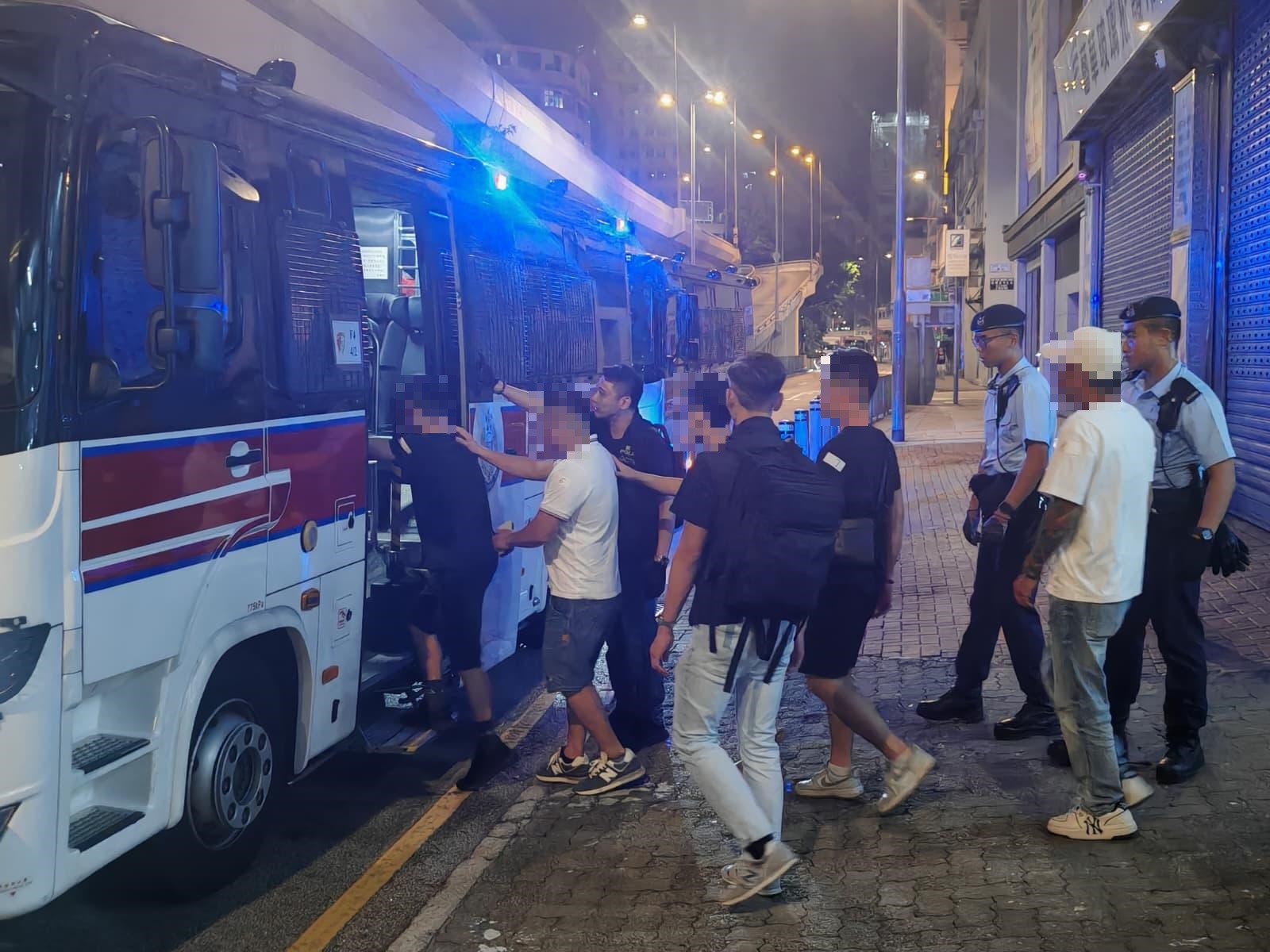 Persons arrested during Operation Thunderbolt 2025 by the Hong Kong Police.