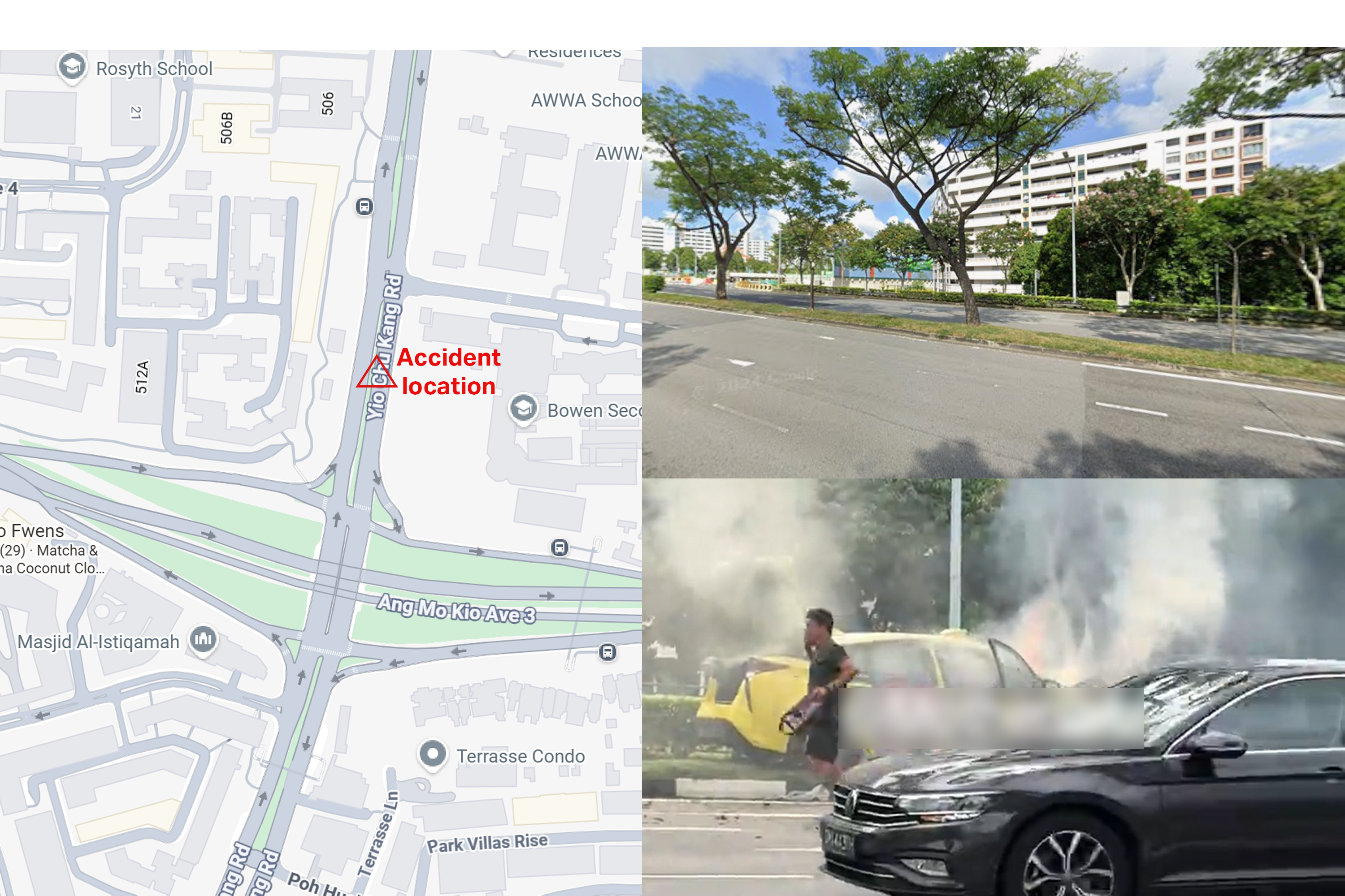 Map showing where the accident happened.