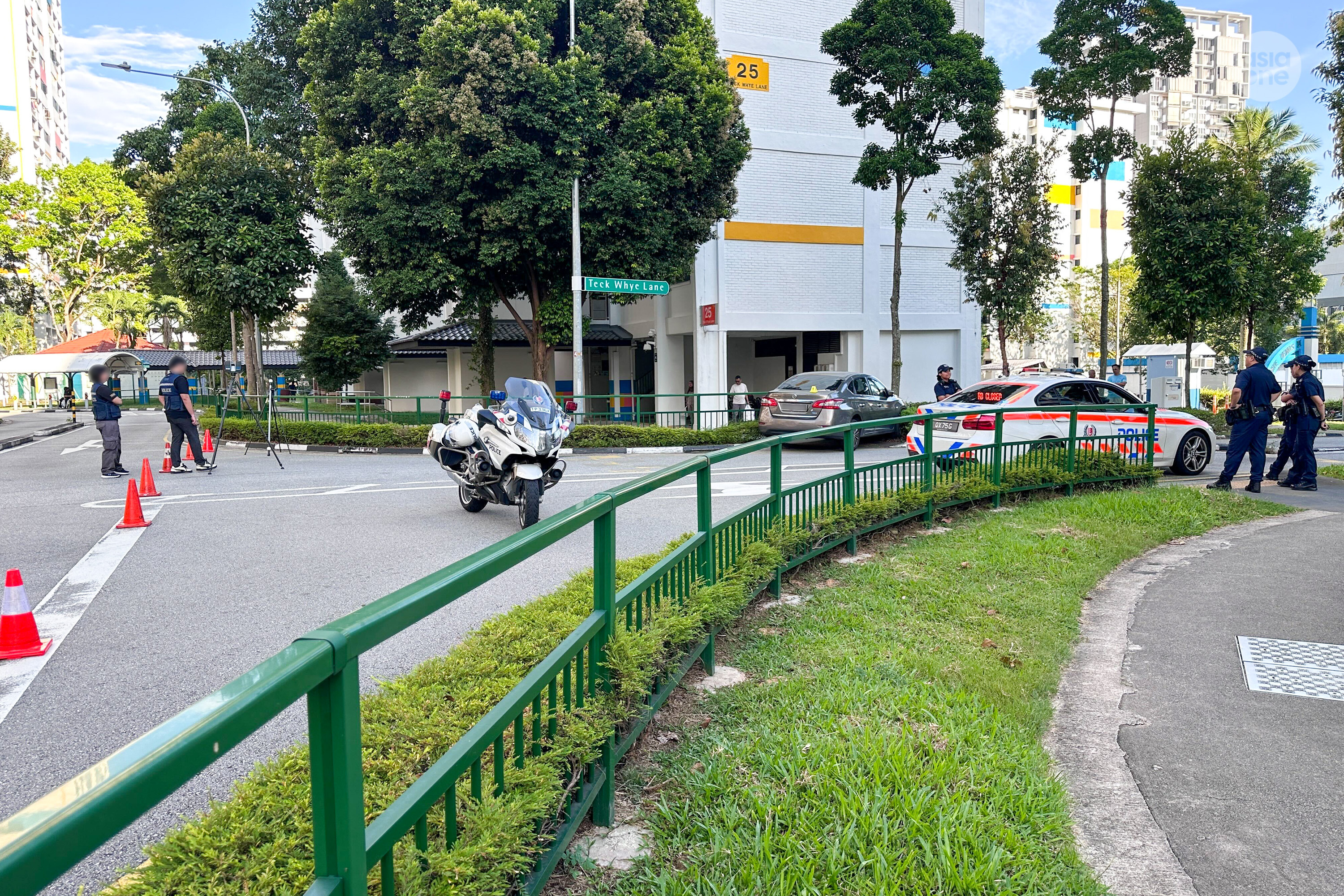 Teck Whye Lane was closed off to traffic after the accident as Traffic Police investigators carried out their investigations. 