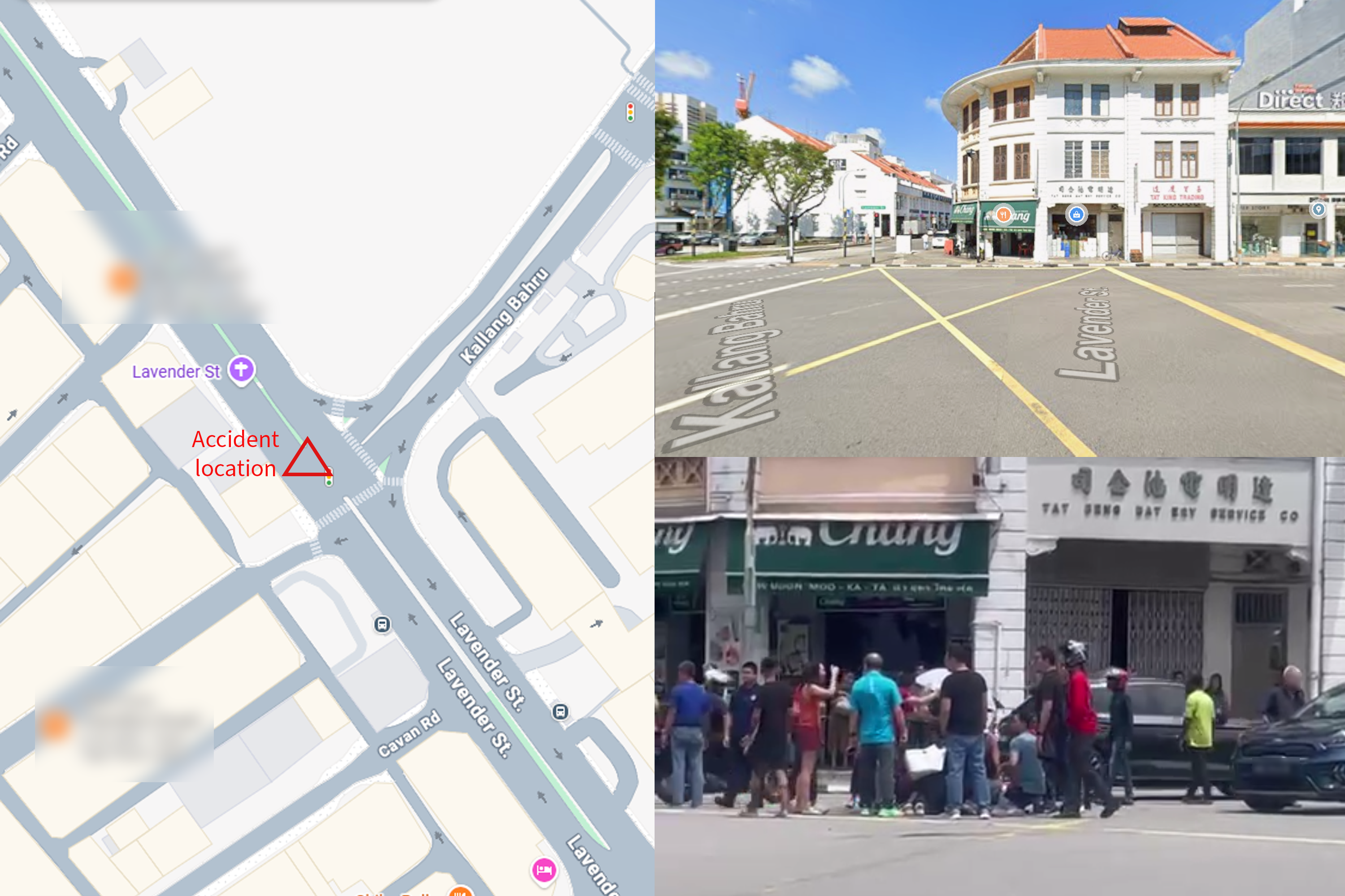 Map showing where the accident on Sunday (May 17) happened. GRAPHIC: Google Maps, Social media