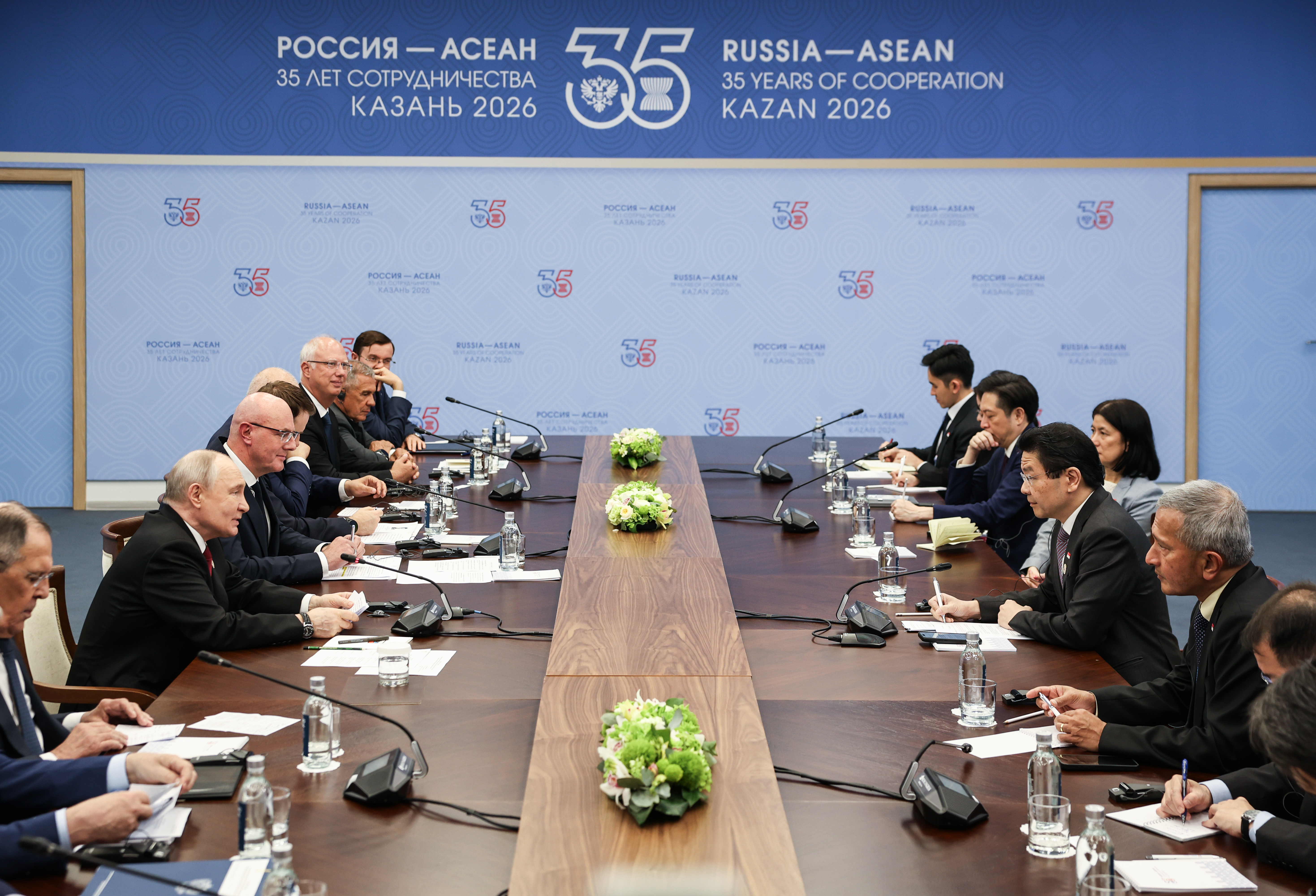 PM Wong and the Singapore delegation met with Russia President Vladimir Putin on the sidelines of the summit on June 18.