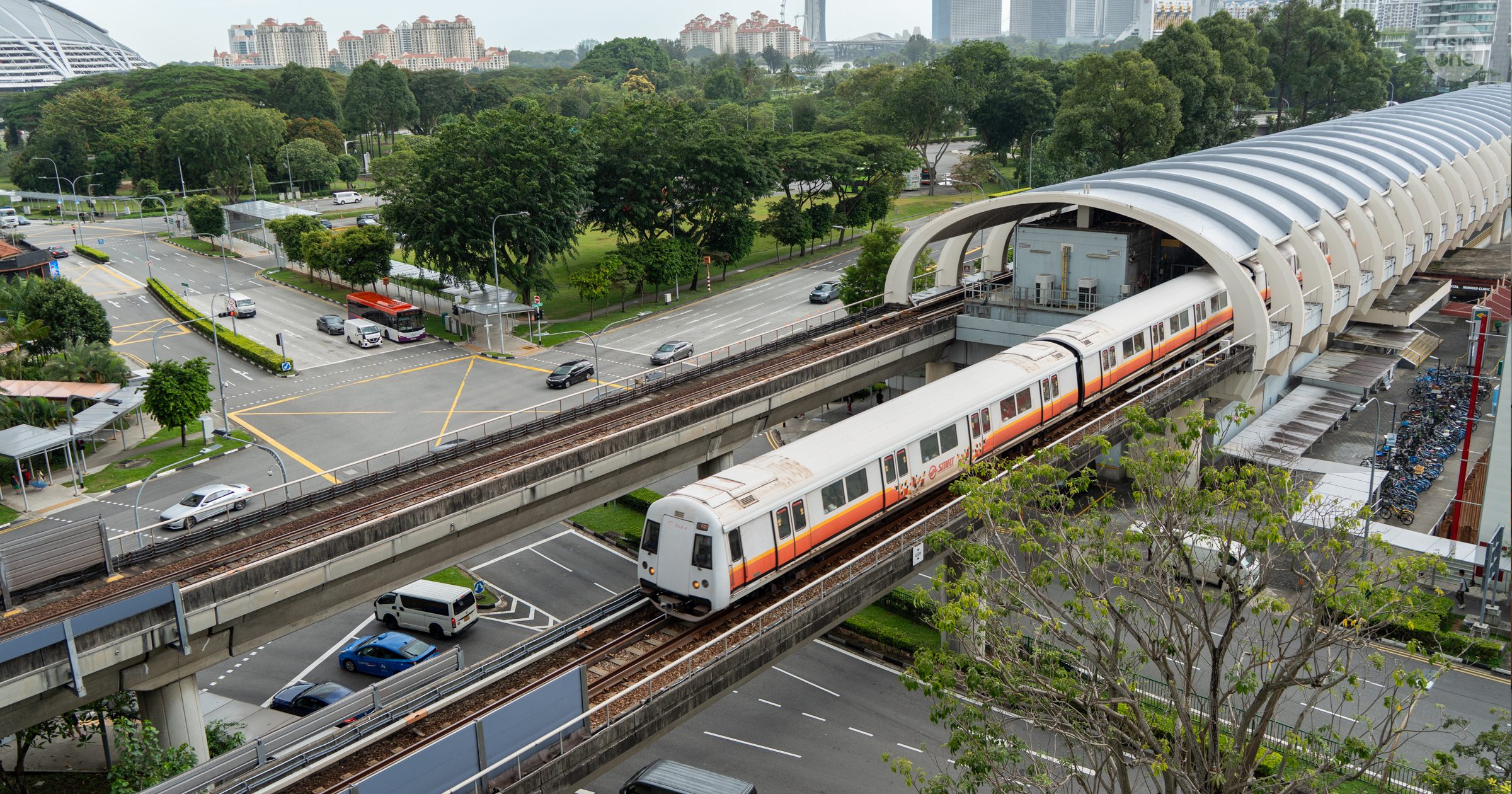 The C151B train used on both the North-South Line and East-West Line.