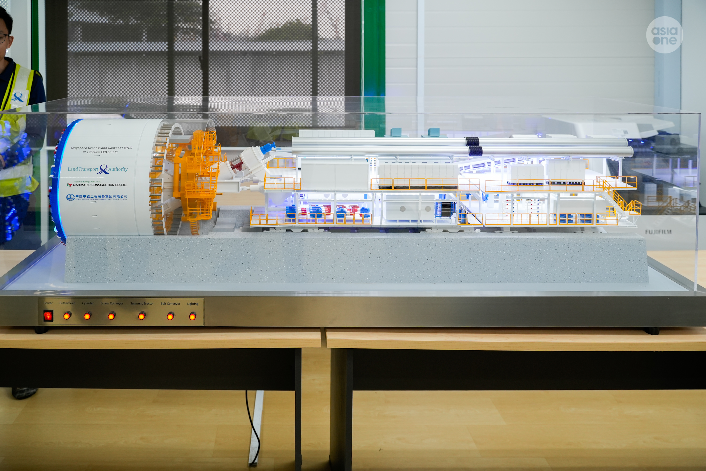 The large diameter tunnel boring machine.