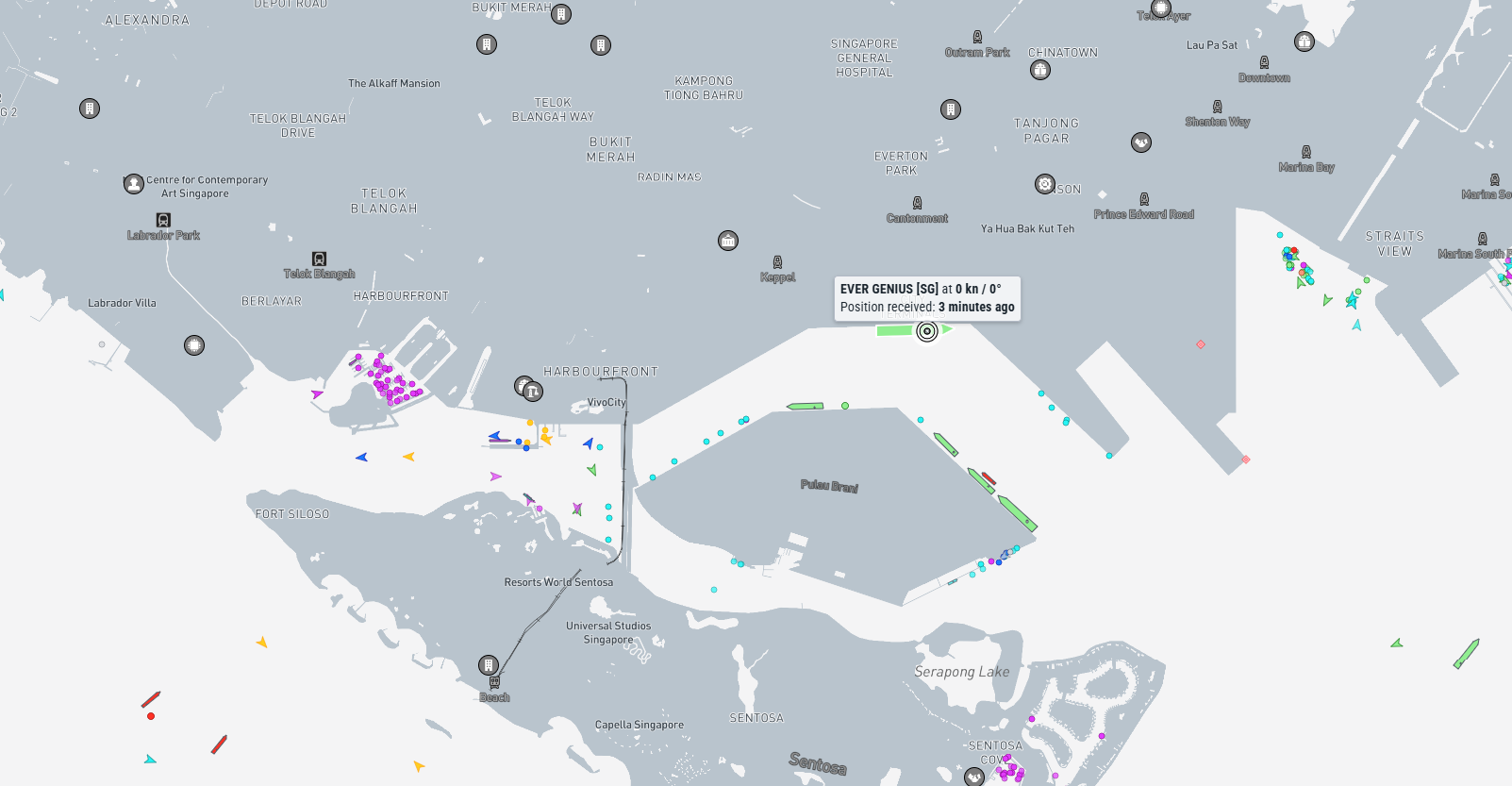 Container ship Ever Genius has been berthed at PSA Keppel Terminal since Monday (Jan 26).