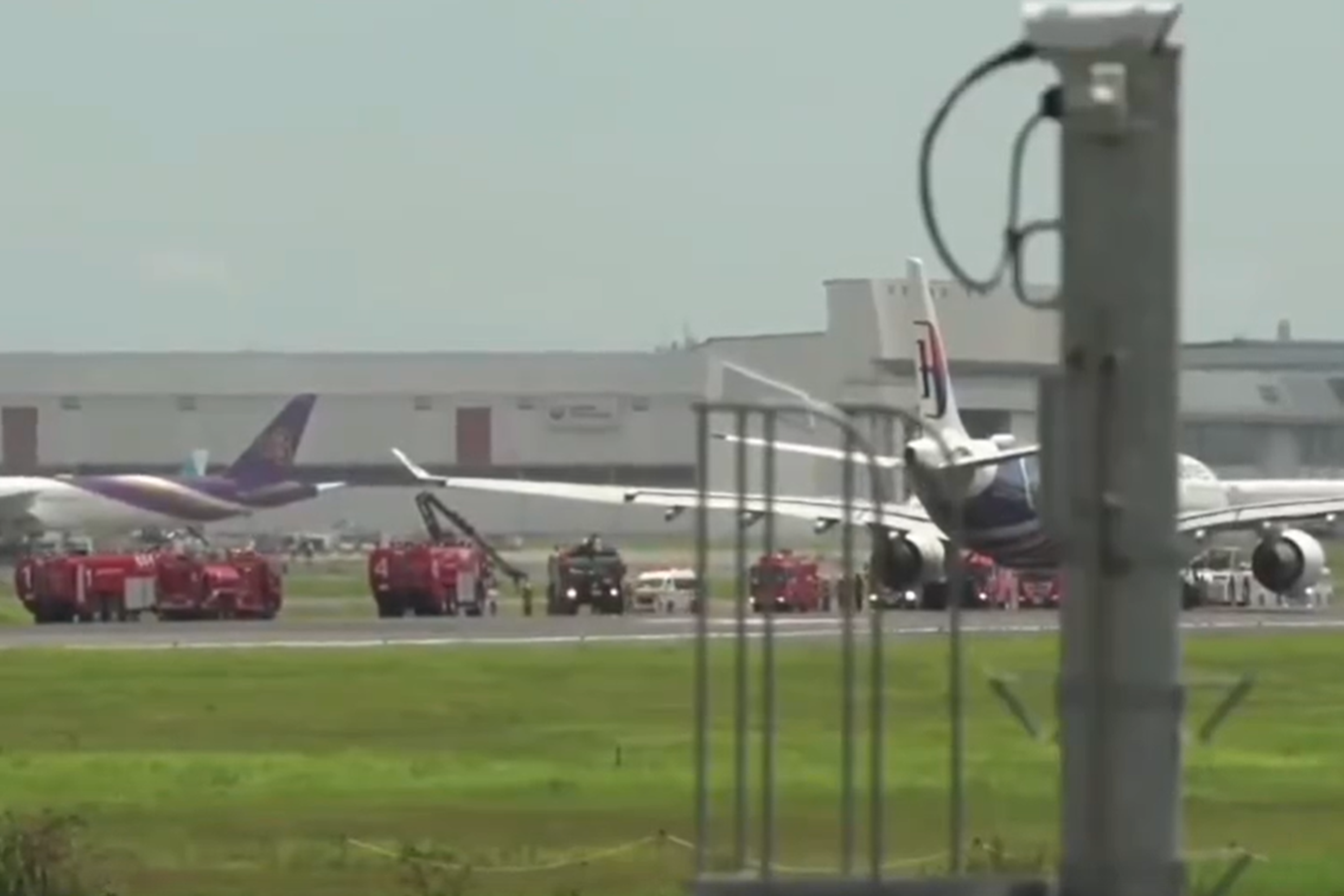 Emergency services vehicles around MH89 on Aug 20.