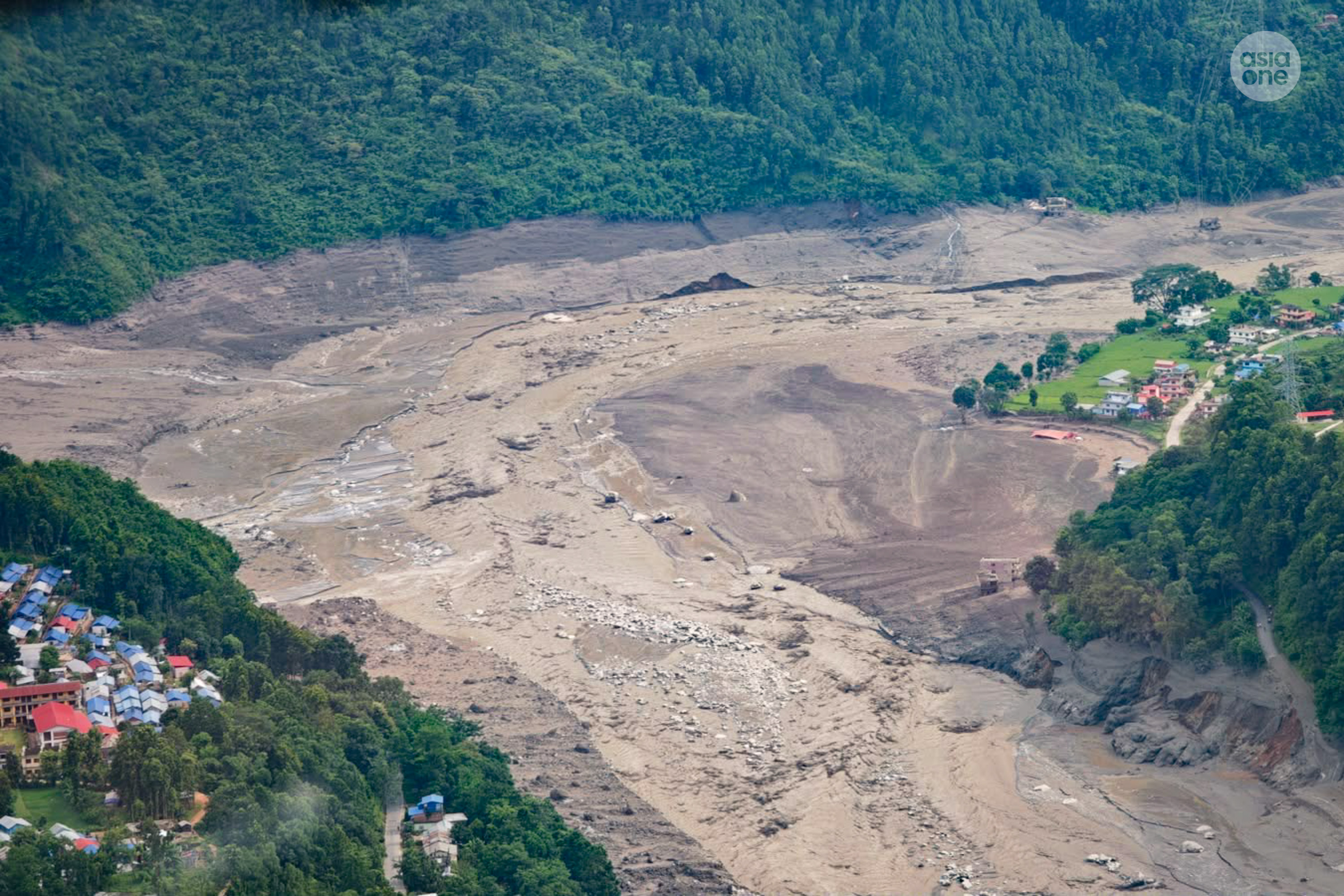 The view of Rasuwa as seen from the helicopter.