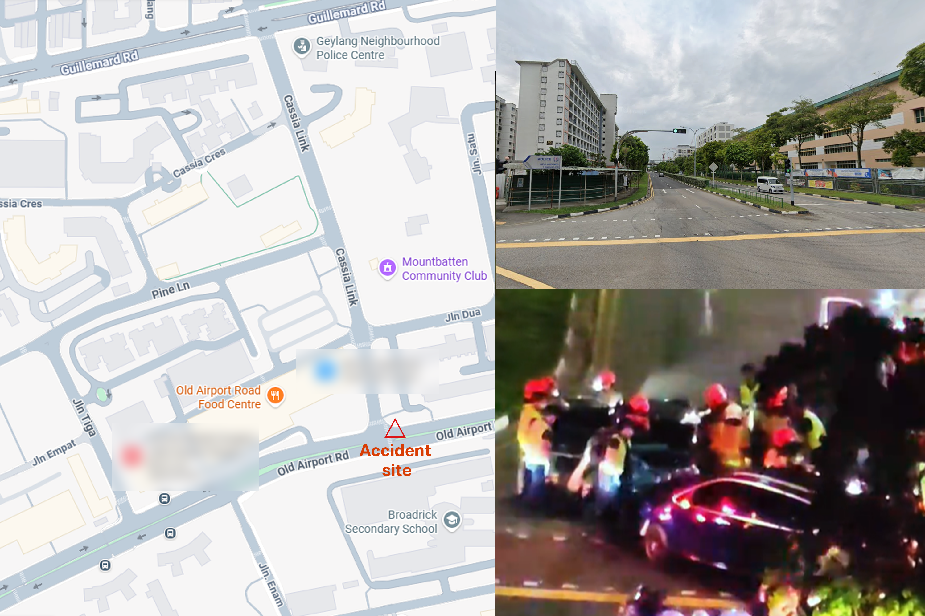 Map showing where the accident happened on Thursday (April 30) night.