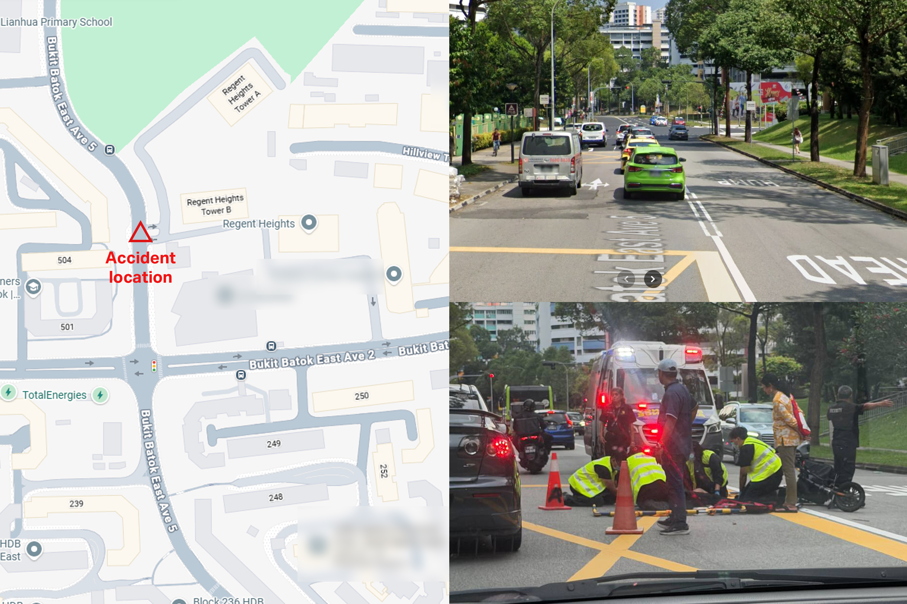 Map showing where the accident happened.