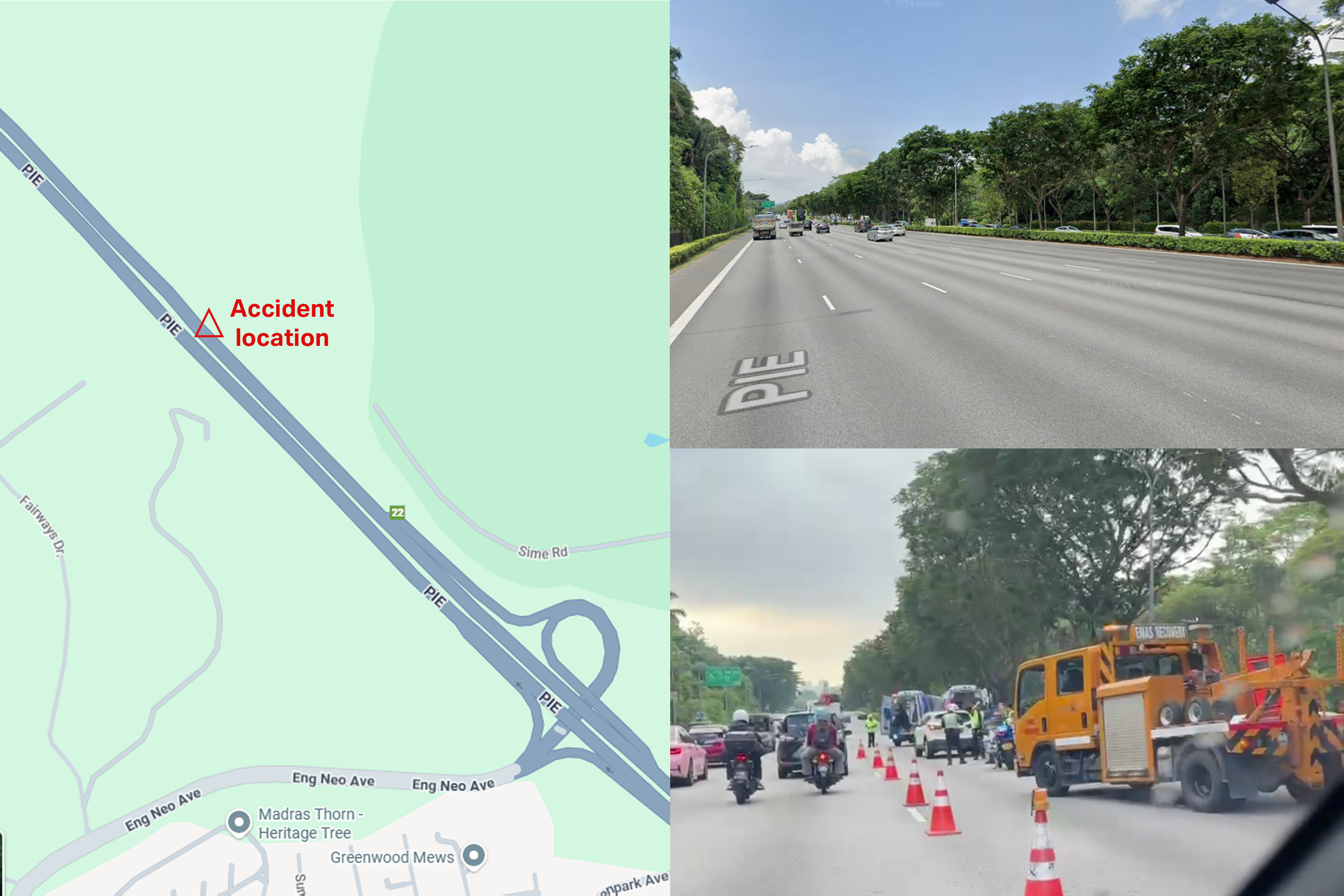 Map showing where the accident happened.