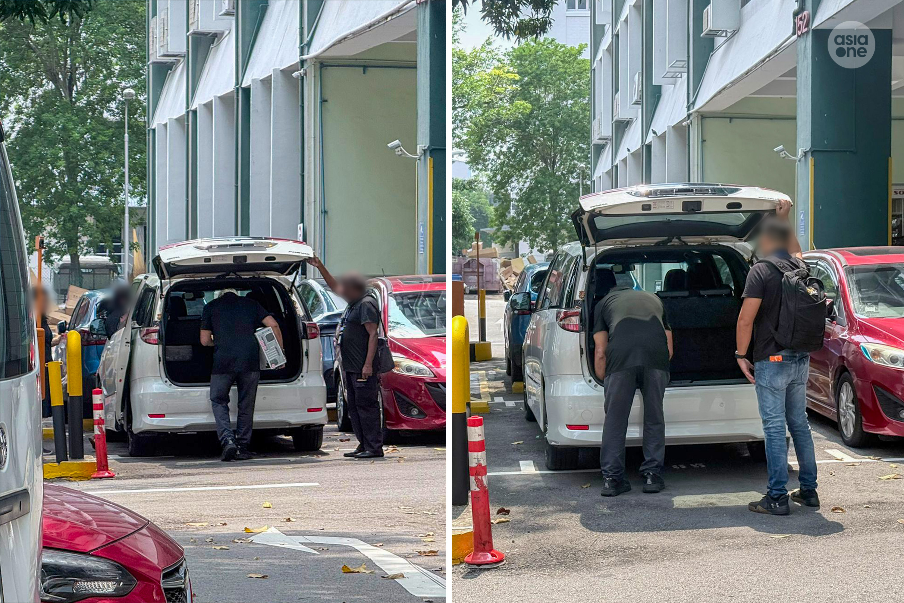 Computers and boxes of documents were marked with anti-tamper stickers and loaded onto MOM enforcement vehicles.