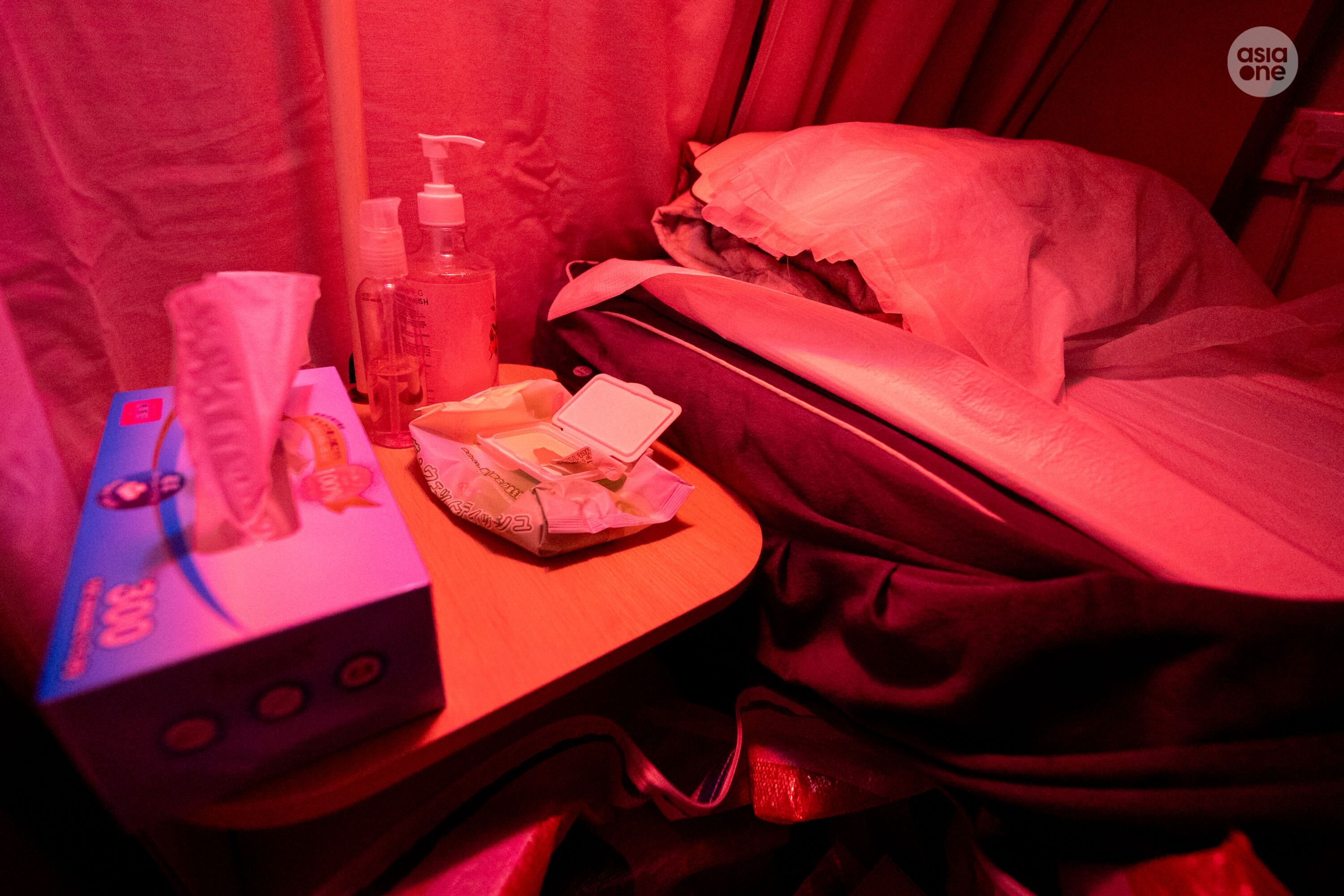 A partitioned area at the back of a shop at People's Park Centre which allegedly provided sexual services. 