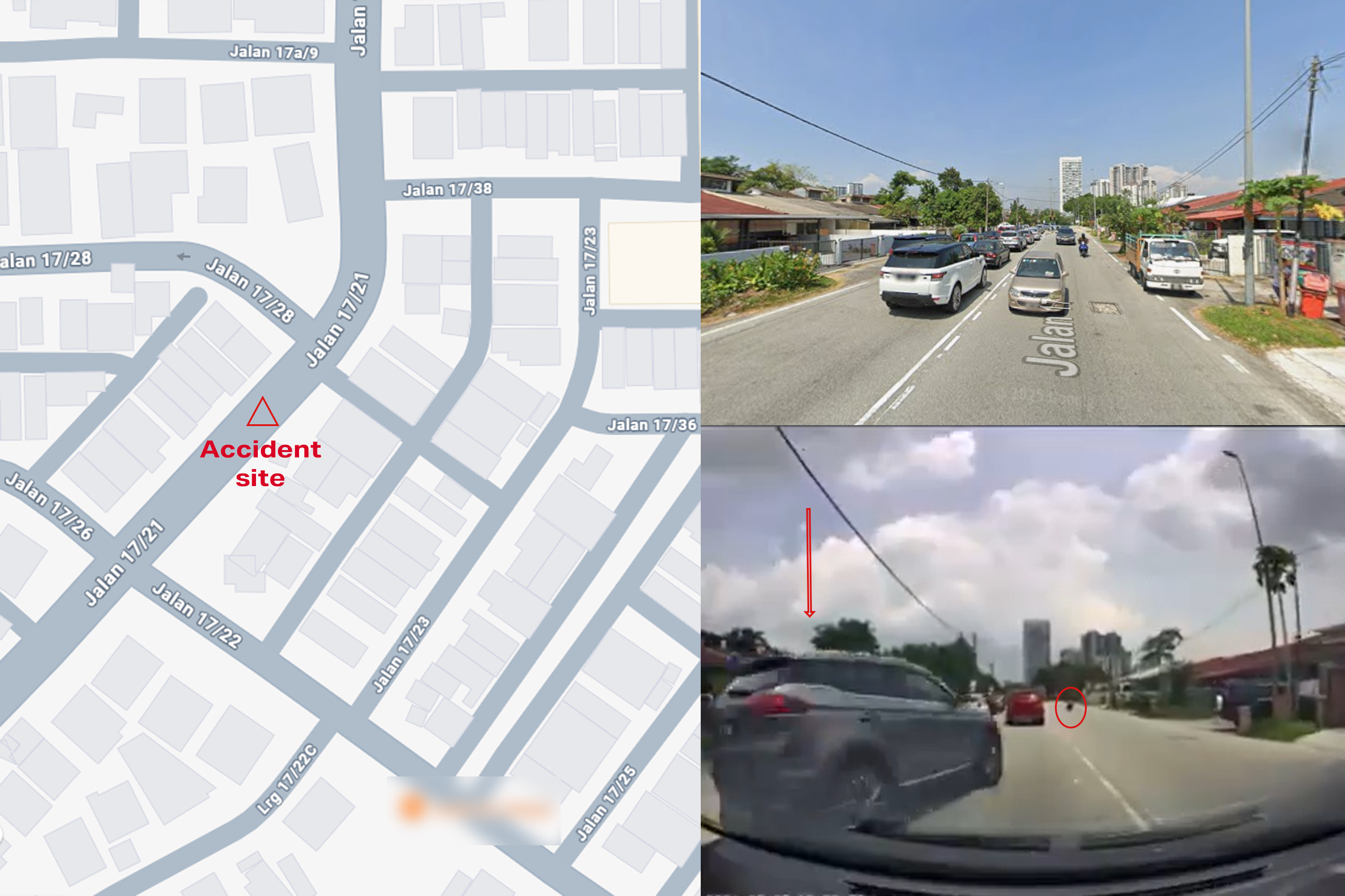 Map showing where the accident happened.