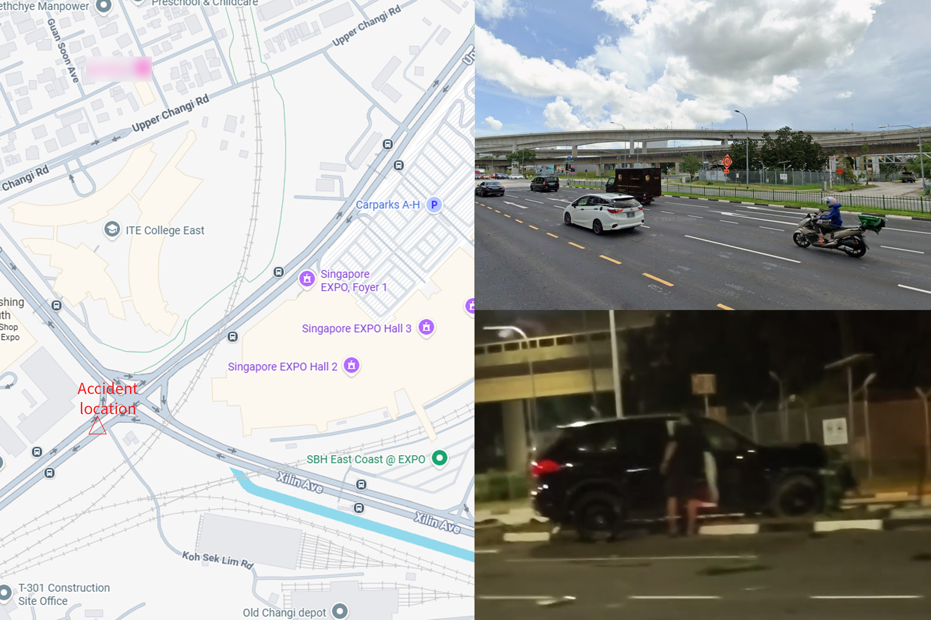 Map showing where the hit-and-run on Wednesday (Aug 19) morning happened.