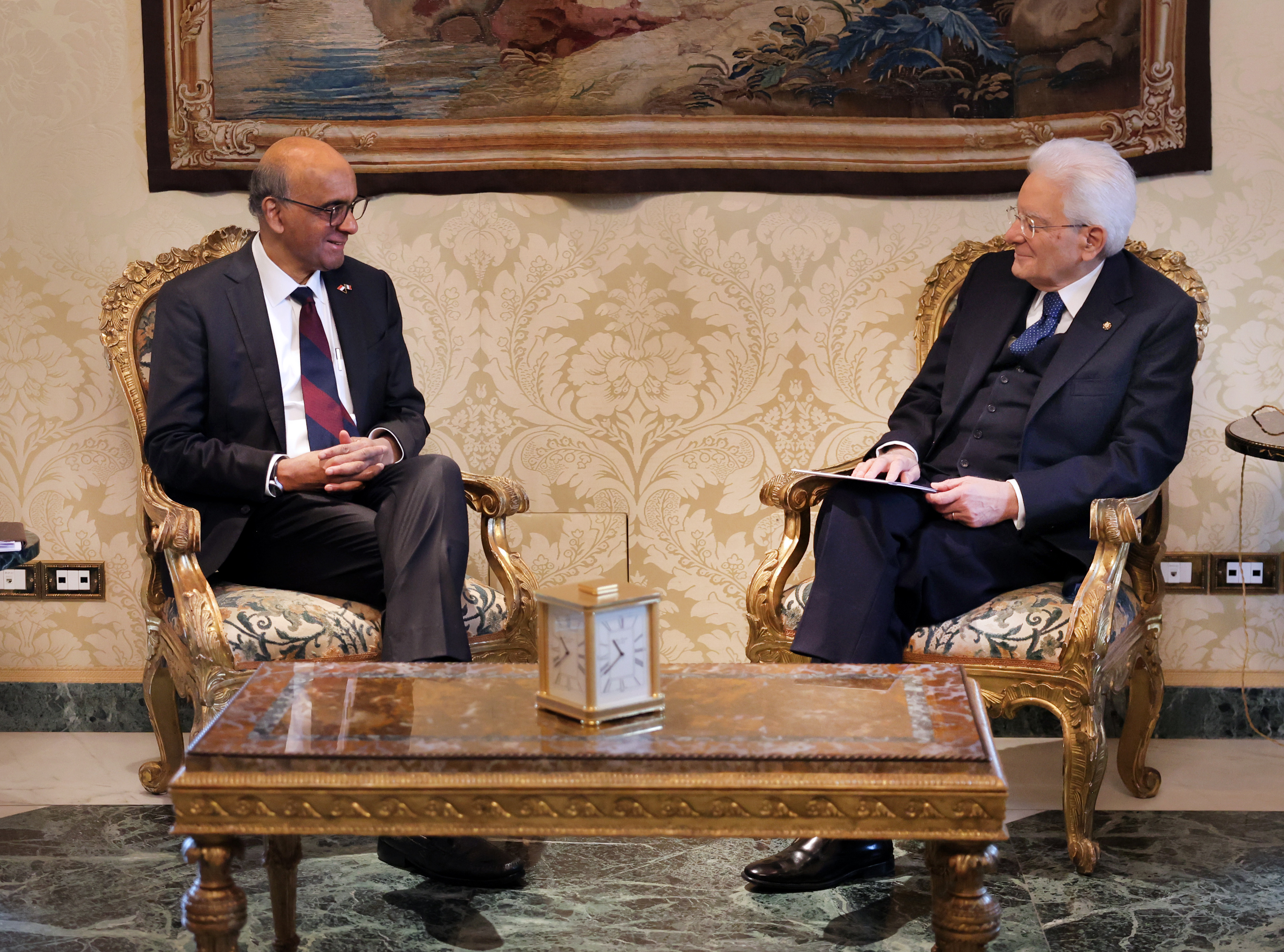 President Tharman met President of the Italian Republic Sergio Mattarella on March 4.