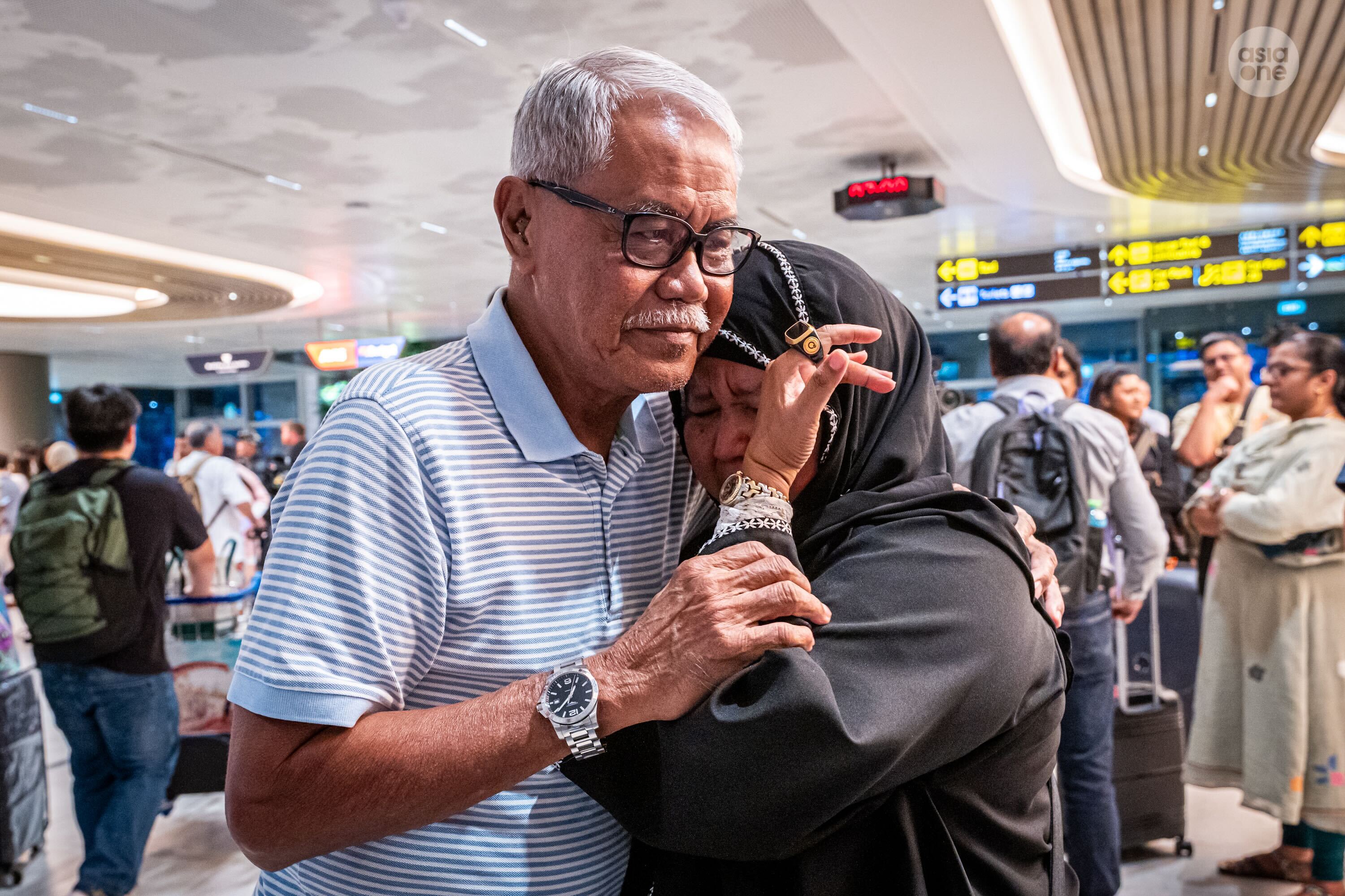 There were tears, but of joy, as 218 Singaporeans and their dependents reunited with their families and loved ones.